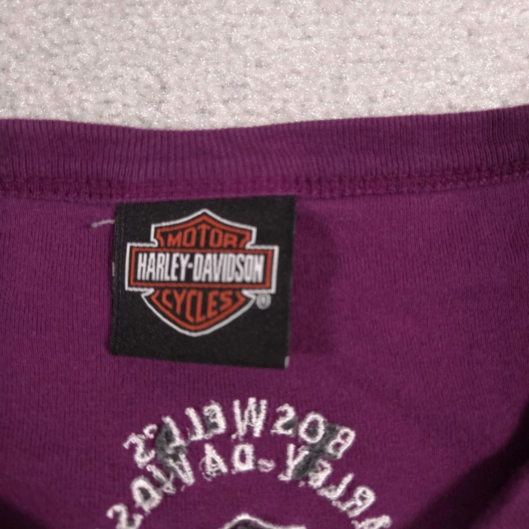 Harley Davidson VINTAGE Harley-Davidson Shirt Womens Medium Purple Nashville 3/4 Sleeve Top Size M / US 6-8 / IT 42-44 - 4 Thumbnail