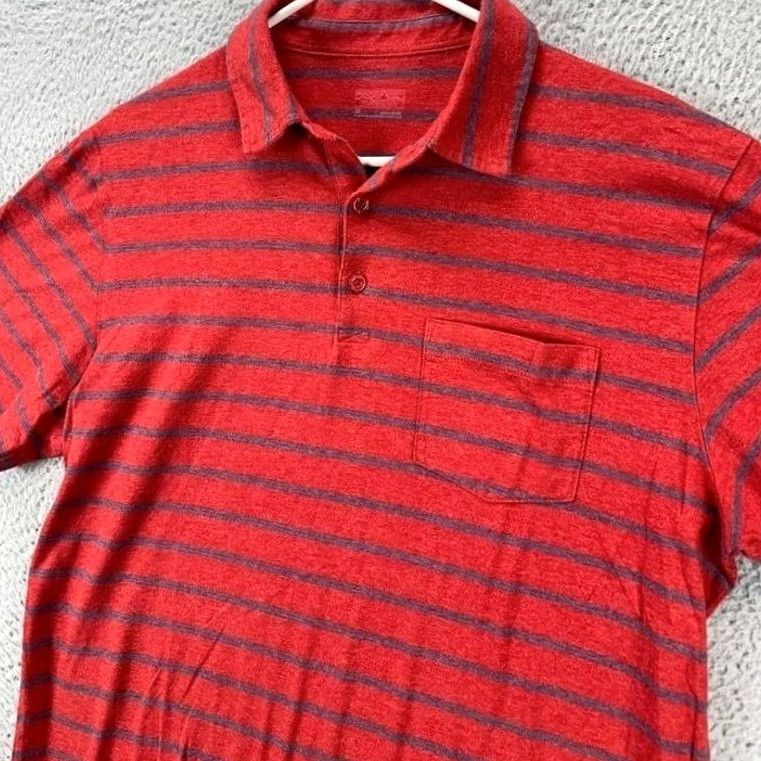 Patagonia Patagonia Polo Shirt Mens M Red Striped Short Sleeve Organic Cotton Casual Activewear Chest Pocket Logo Button Size US M / EU 48-50 / 2 - 2 Thumbnail