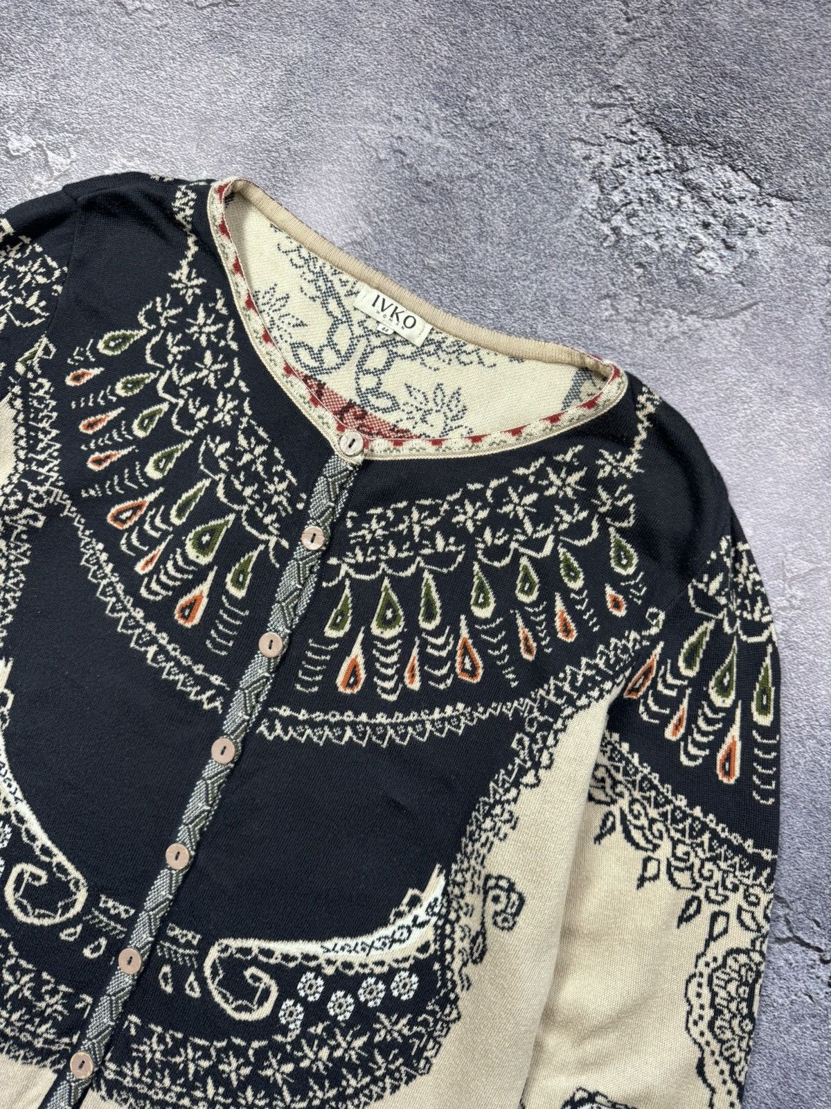 Other IVKO Woman Patterned Knit Cardigan Size M / US 6-8 / IT 42-44 - 2 Thumbnail
