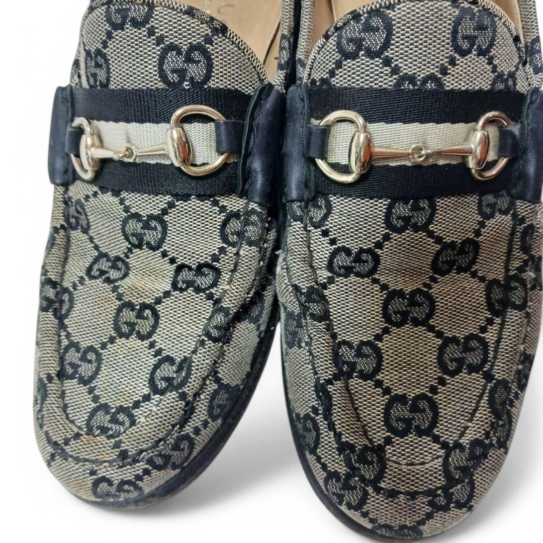Gucci Gucci - 36.5 Horsebit Boots Loafers Canvas Leather D-Ring Size US 5.5 / IT 35.5 - 3 Thumbnail