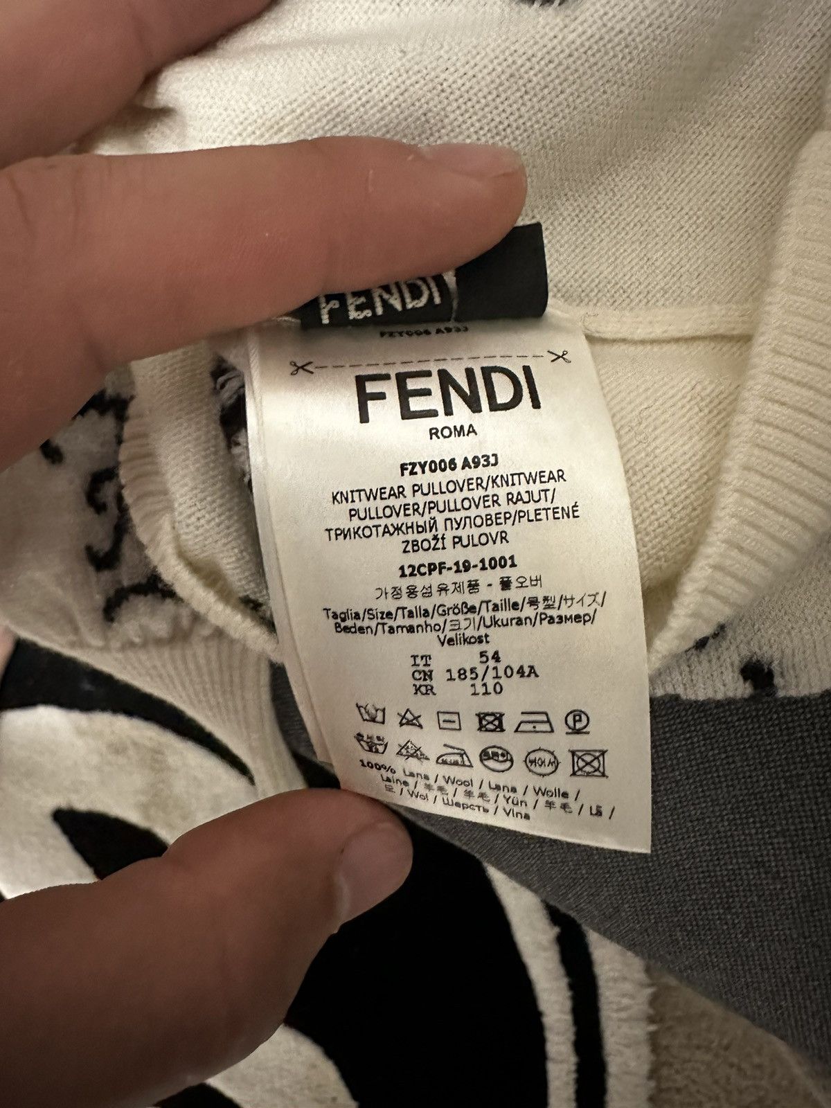 Fendi Fendi FF Monogram Knitted Turtleneck Sweater Size US L / EU 52-54 / 3 - 5 Thumbnail