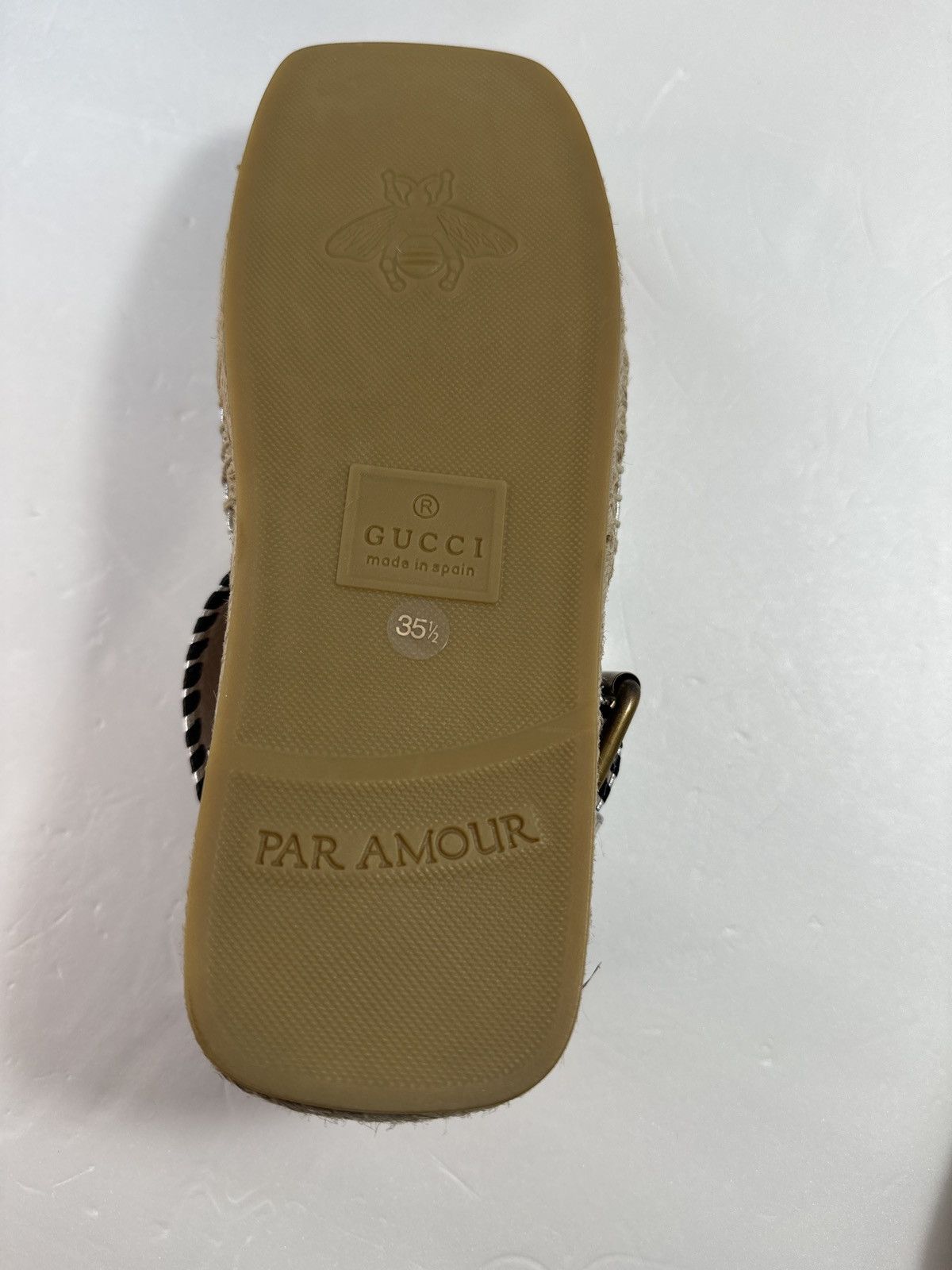Gucci Authentic - Pilar Embroidered Double G Logo Slingback Espadr Size US 5 / IT 35 - 19 Thumbnail