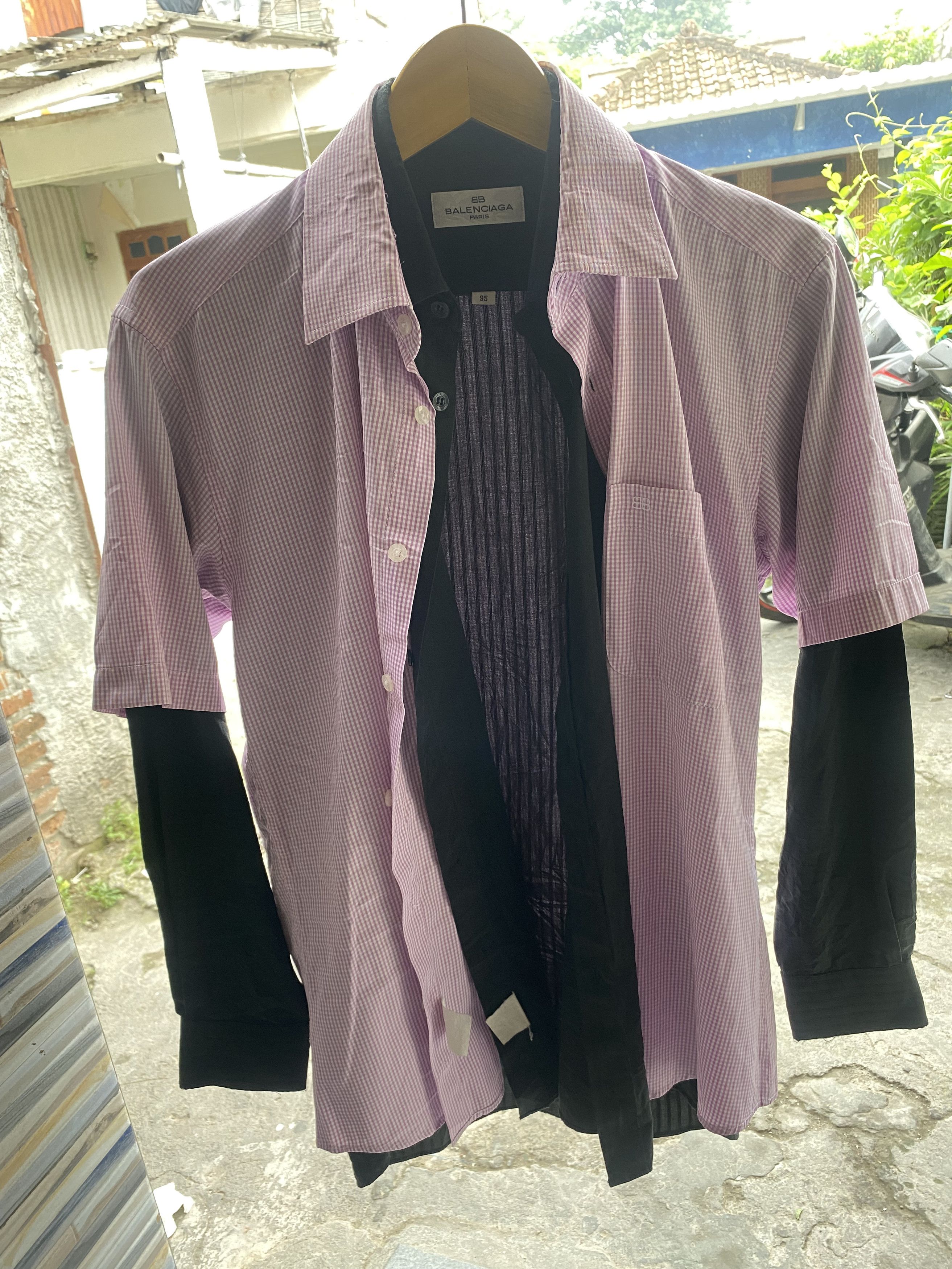Balenciaga Balenciaga Hybrid Double Layer Shirt Size US M / EU 48-50 / 2 - 3 Thumbnail
