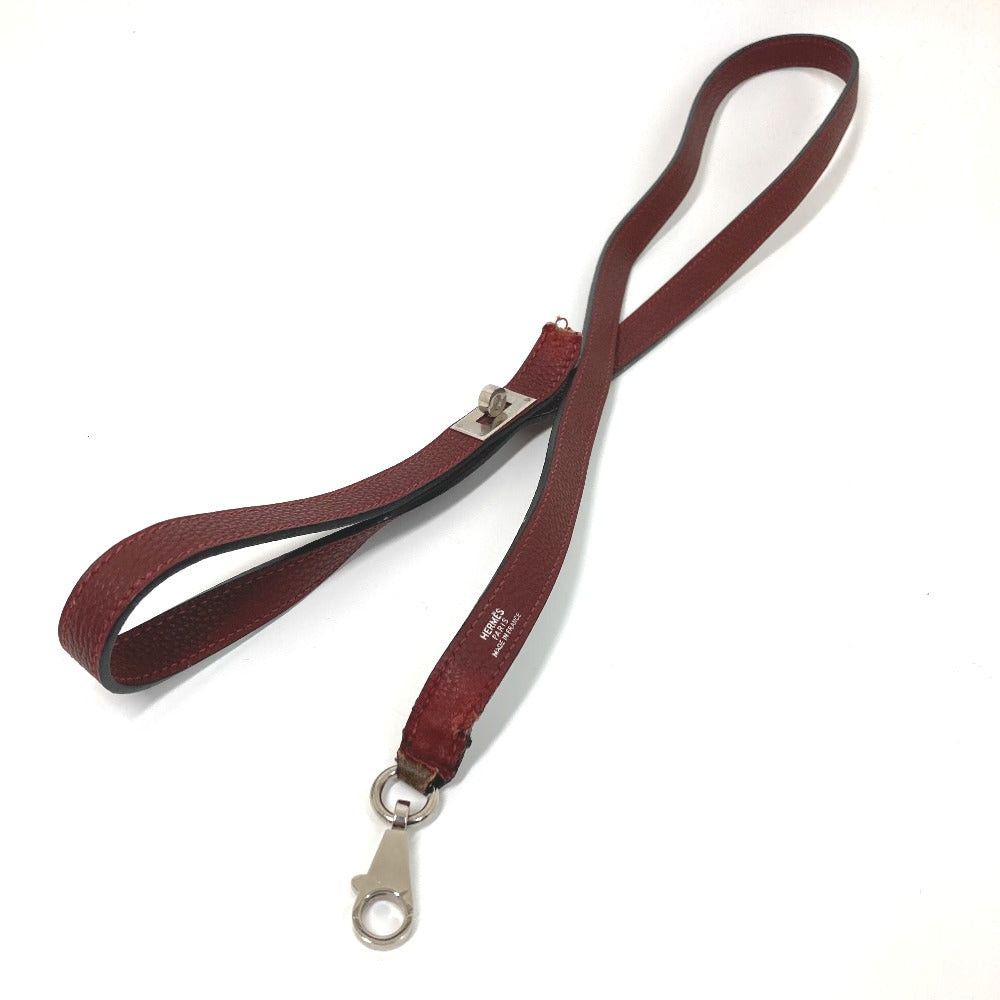 Hermes Hermes Kelly Fittings Pet Chien Dog Lead (In A Game, Dance, Etc.) Leather Unisex Wine Red Size ONE SIZE - 1 Thumbnail