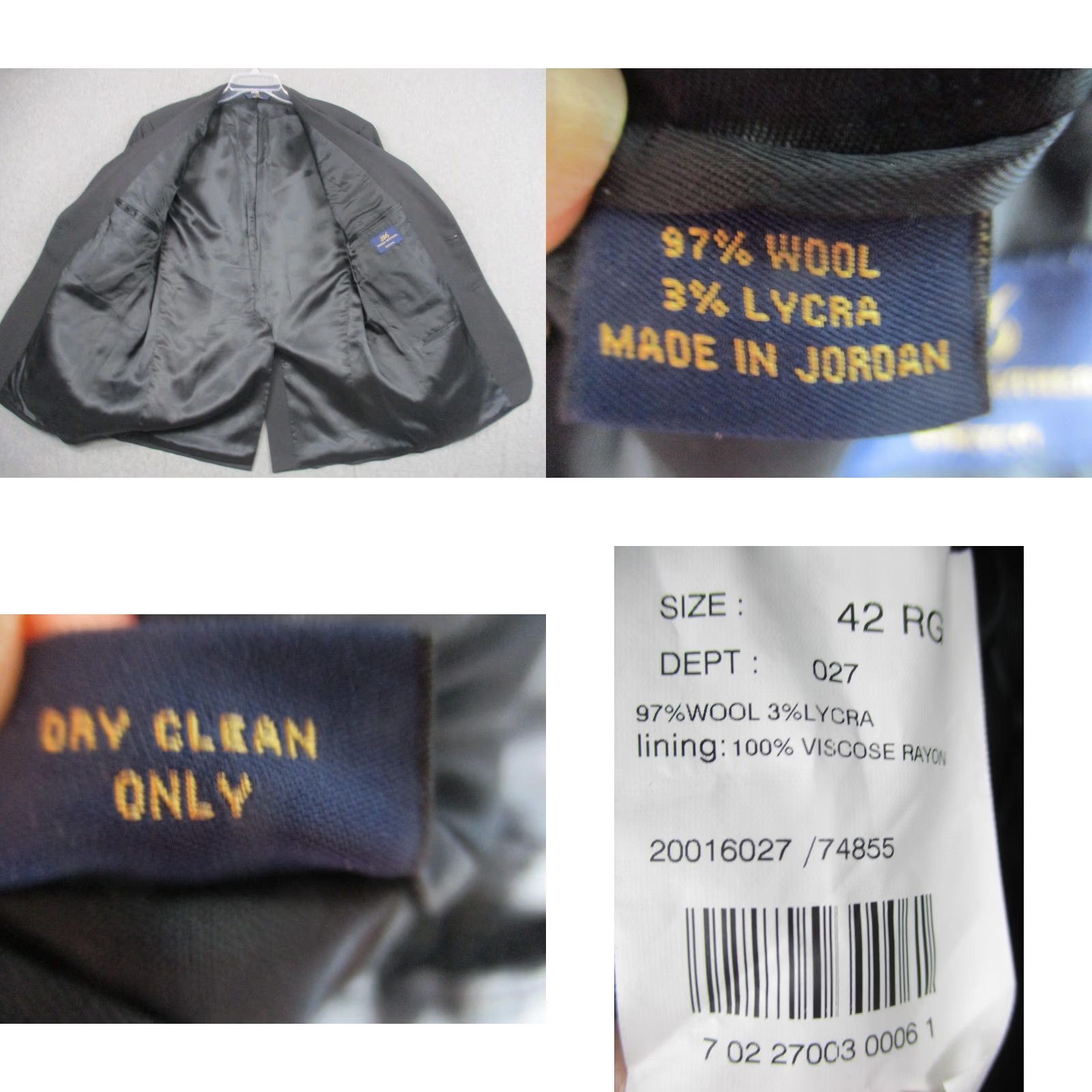 Brooks Brothers Brooks Brothers Blazer Jacket Mens 2 Button Notch Gray 42R Wool Stretch Regular Size 42R - 8 Thumbnail