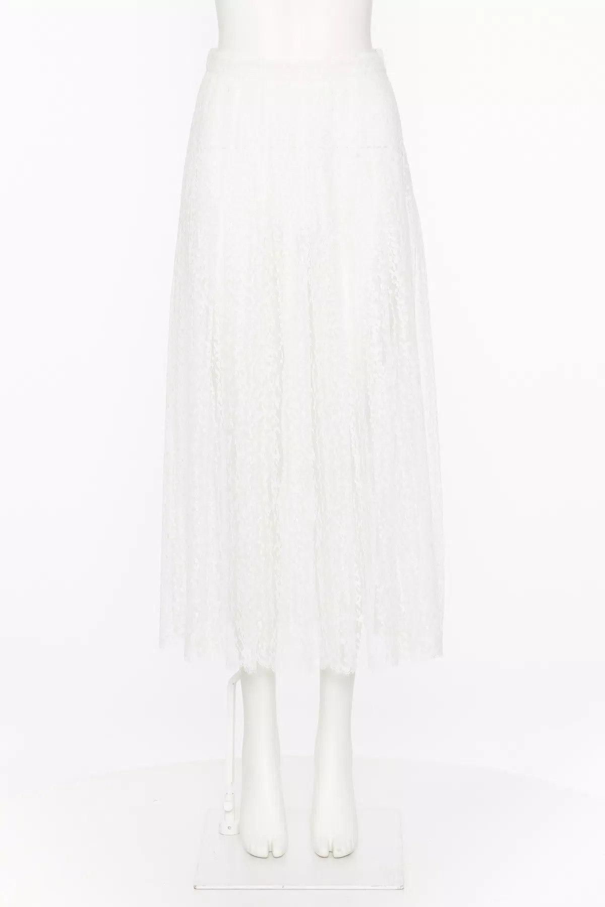 Valentino o1s1wg110426 Midi Skirt in White Size 28" / US 6 / IT 42 - 1 Thumbnail