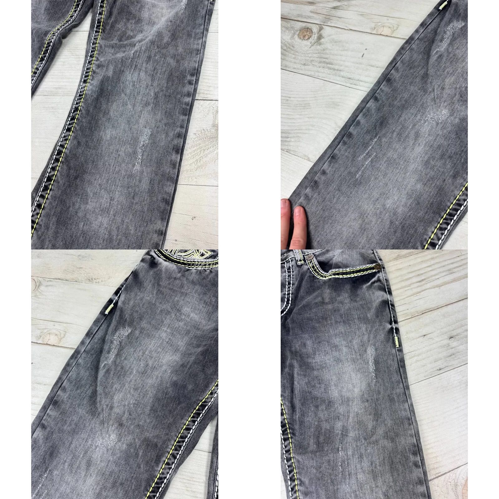 True Religion VINTAGE True Religion Jeans MEn Size 33 Gray Straight 90s Y2K Size US 33 - 8 Thumbnail