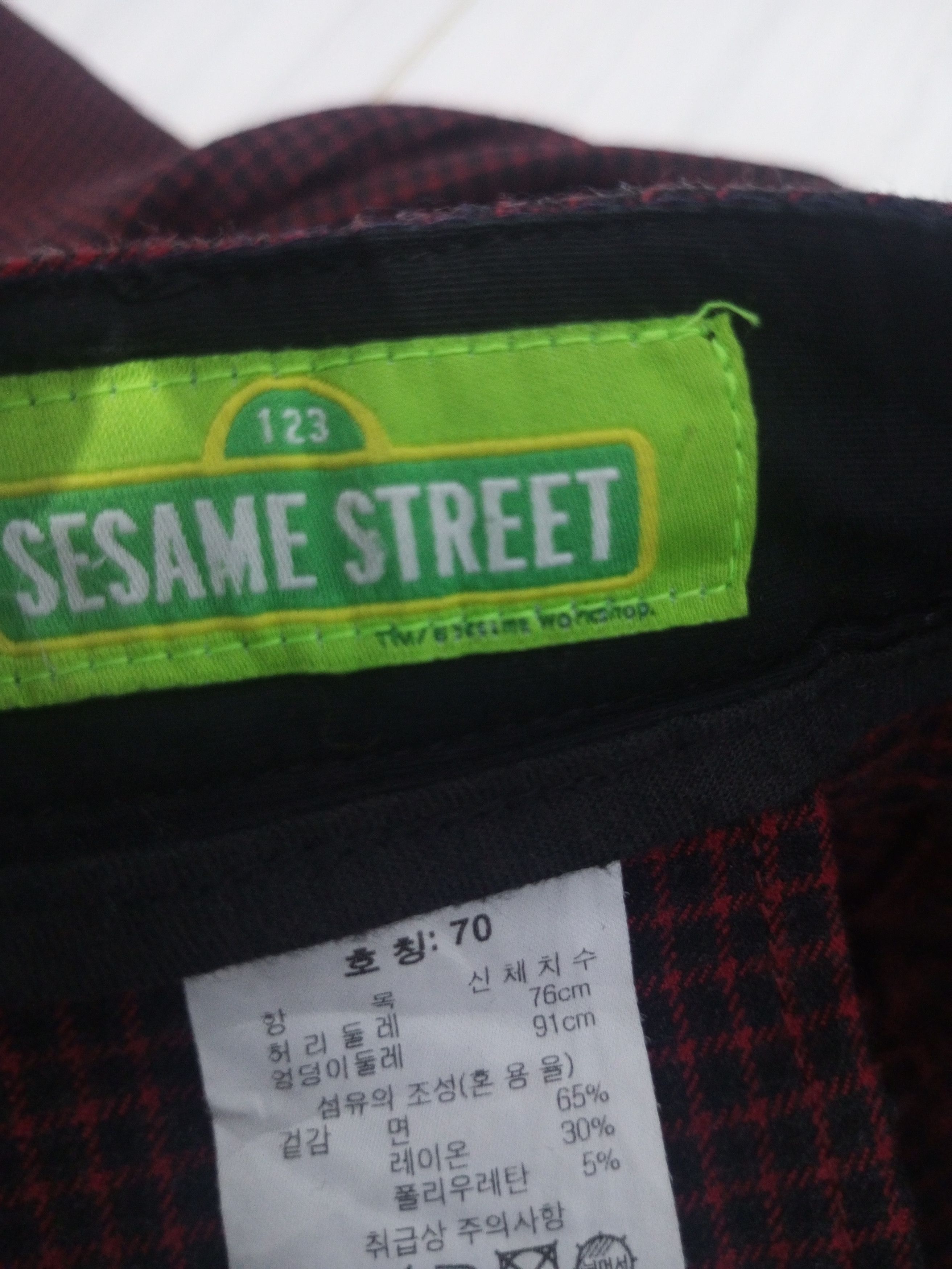 Japanese Brand Vintage sesame street tartan stretch pants Size US 29 - 10 Thumbnail