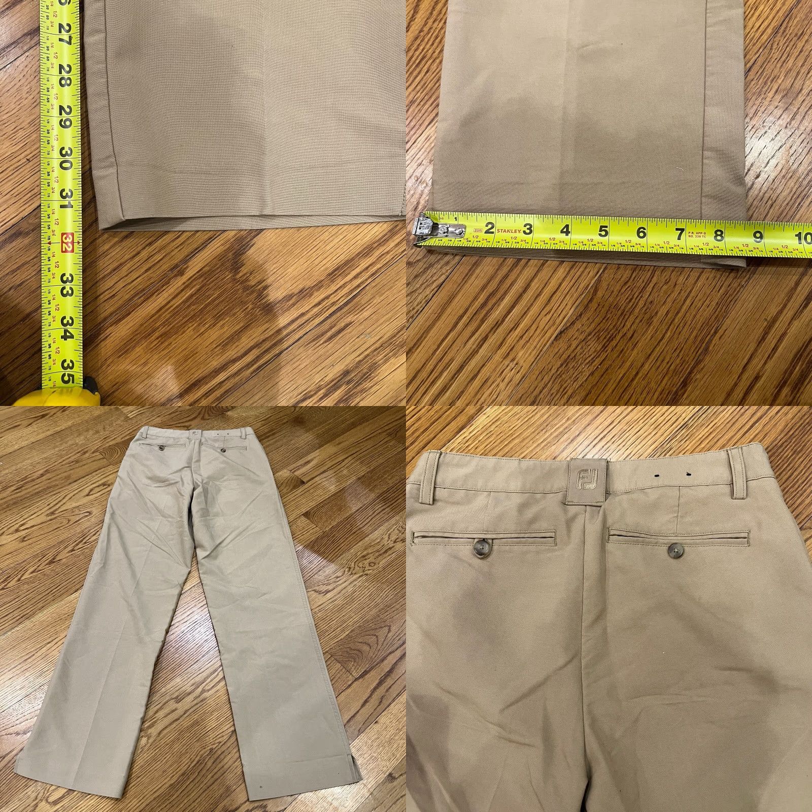 Footjoy FootJoy FJ Perf Pant Chino Golf Khaki Tan Brown Stretch 30 x 32 Performance Size US 30 / EU 46 - 8 Thumbnail