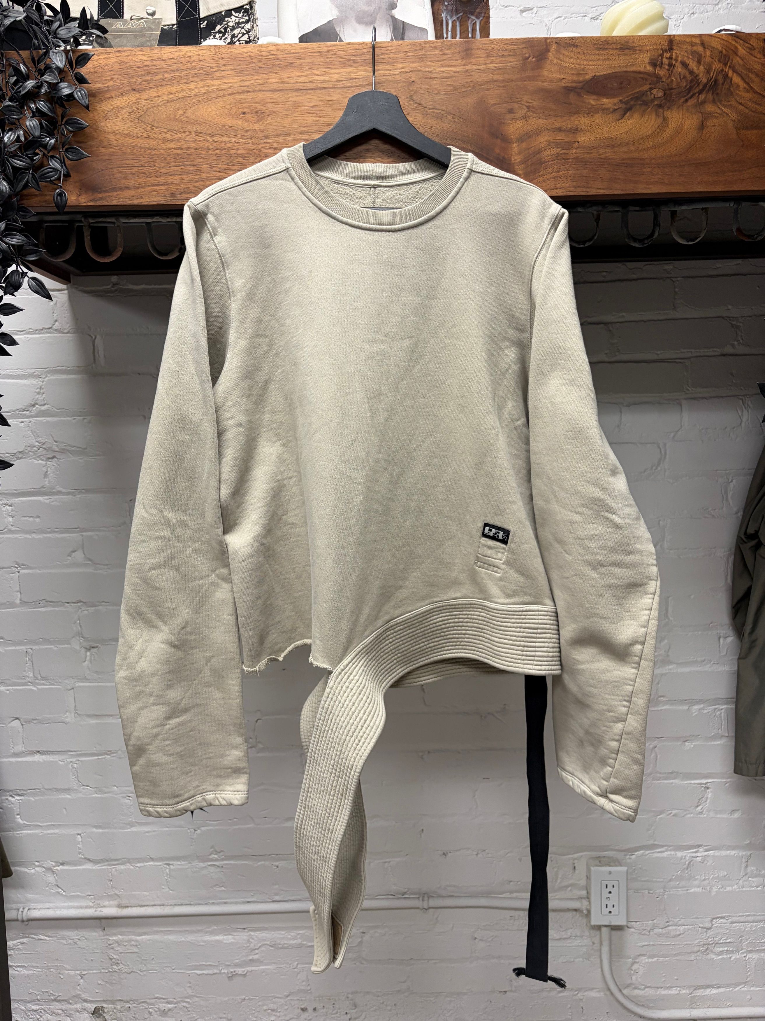 Rick Owens Rick Owens DRKSHDW ‘Creatch Strap’ Pearl Cotton Sweatshirt Size US L / EU 52-54 / 3 - 1 Thumbnail