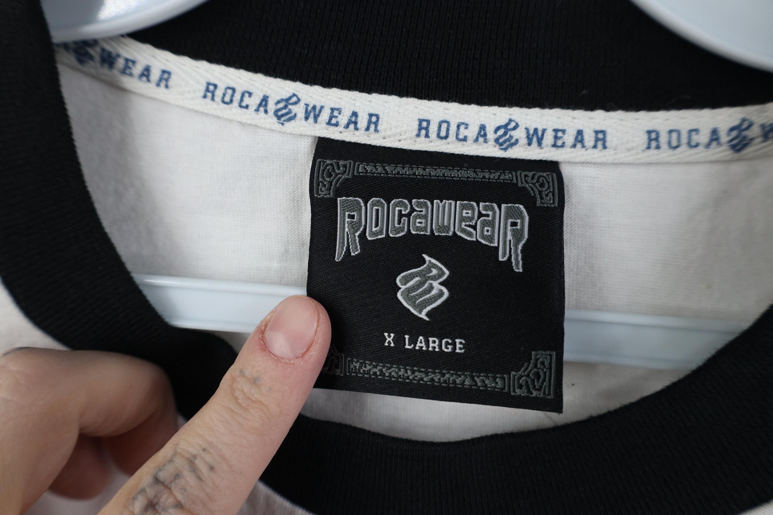 Rocawear Deadstock Vintage 90s Y2K Rocawear Monogram Ringer T-Shirt Size US XL / EU 56 / 4 - 10 Thumbnail