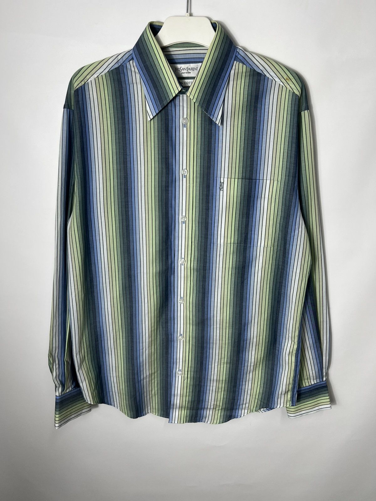 Yves Saint Laurent Vintage streetwear Luxury Yves Saint Laurent Button Up Shirt Size US L / EU 52-54 / 3 - 1 Thumbnail
