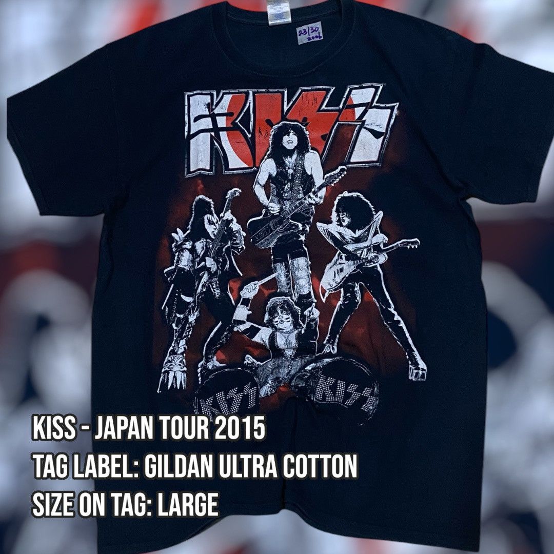 Band Tees × Gildan × KISS Kiss - Nagoya Tokyo Japan 2015 Band Tee Size US L / EU 52-54 / 3 - 1 Thumbnail