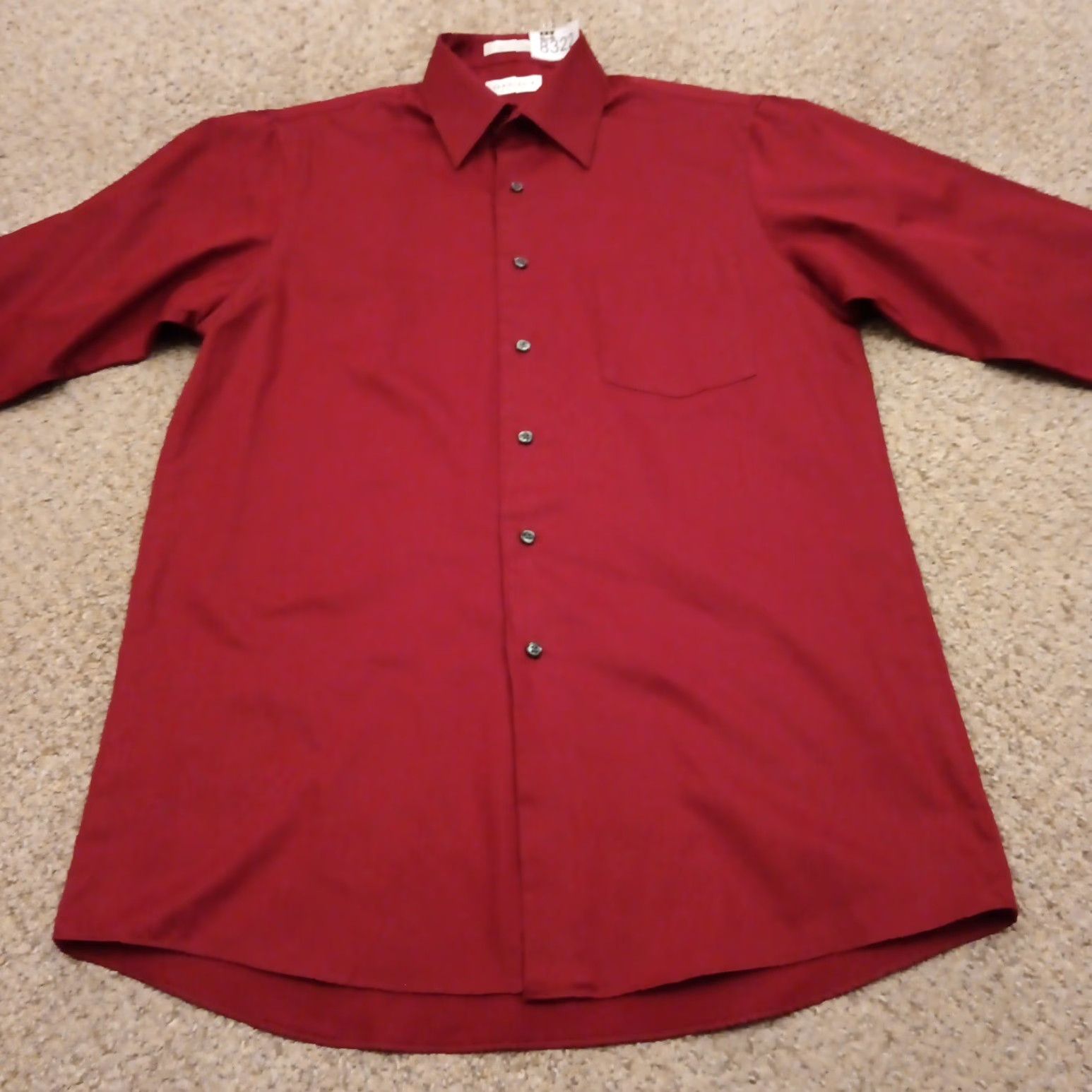 Van Heusen Van Heusen Shirt Mens Medium Red Striped Long Sleeve Button Up Cotton Blend Size US M / EU 48-50 / 2 - 5 Thumbnail