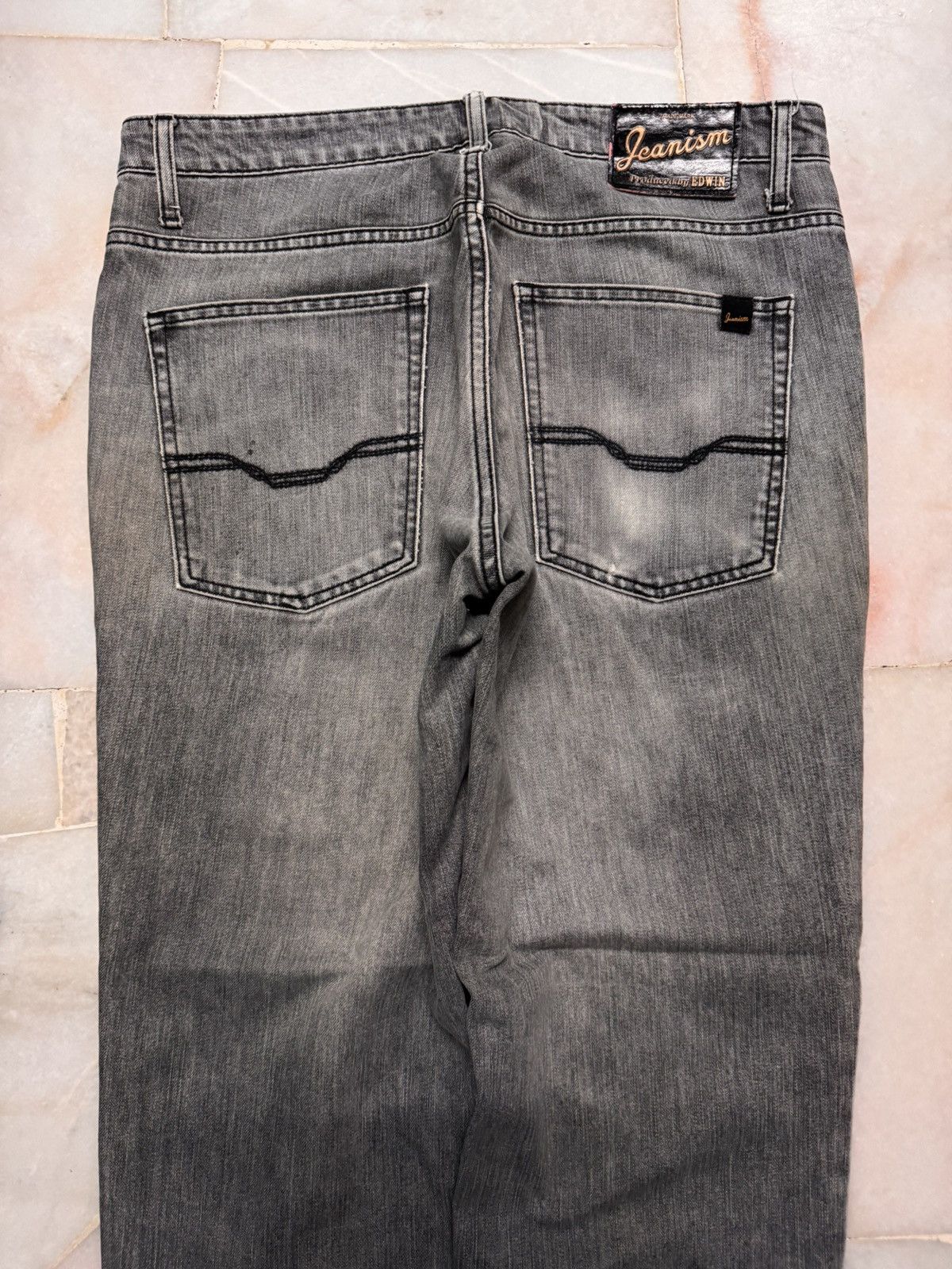 Edwin VINTAGE 2000s EDWIN CRAZY FADE DISTRESSED BAGGY Size US 32 / EU 48 - 12 Thumbnail
