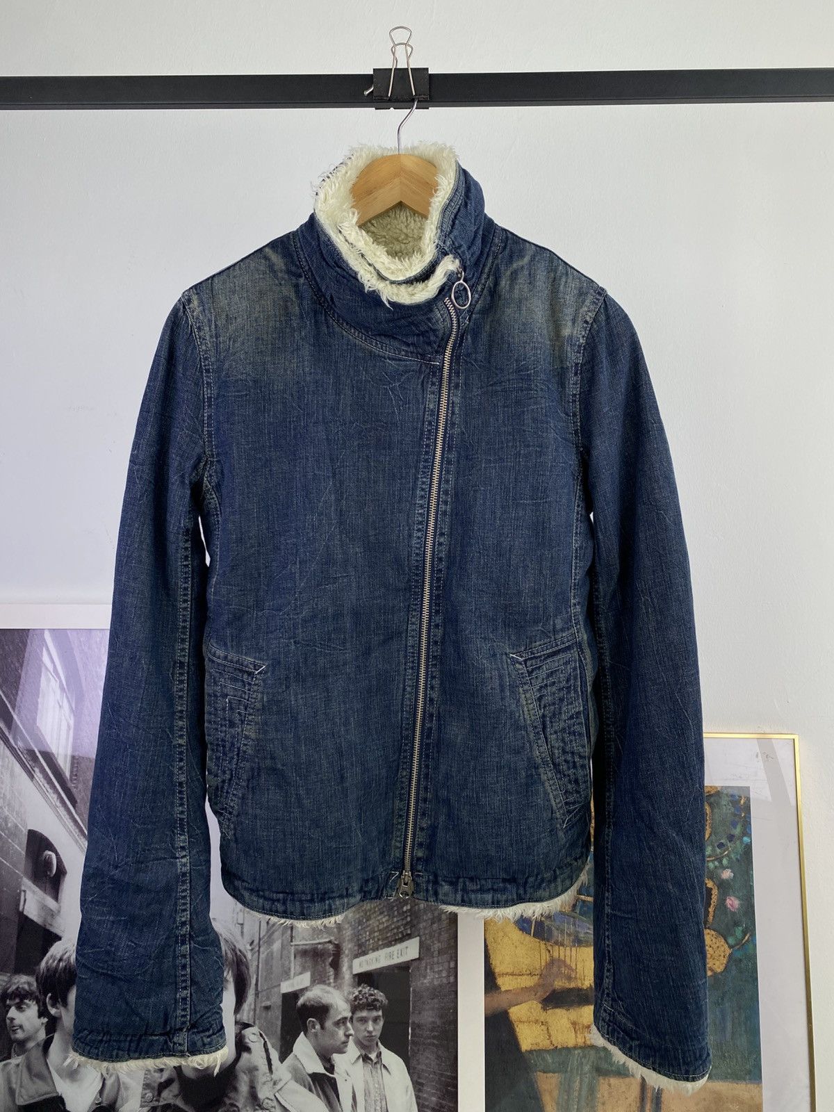 Hysteric Glamour 2000’s Hysterics High Collar Faux Fur Lining Denim Jacket Size S / US 4 / IT 40 - 1 Thumbnail