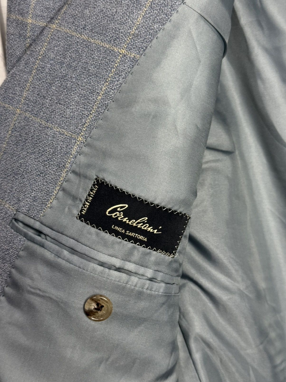 Corneliani Corneliani Linea Sartoria Handmade Gray Check Blazer 54L Size 54L - 5 Thumbnail