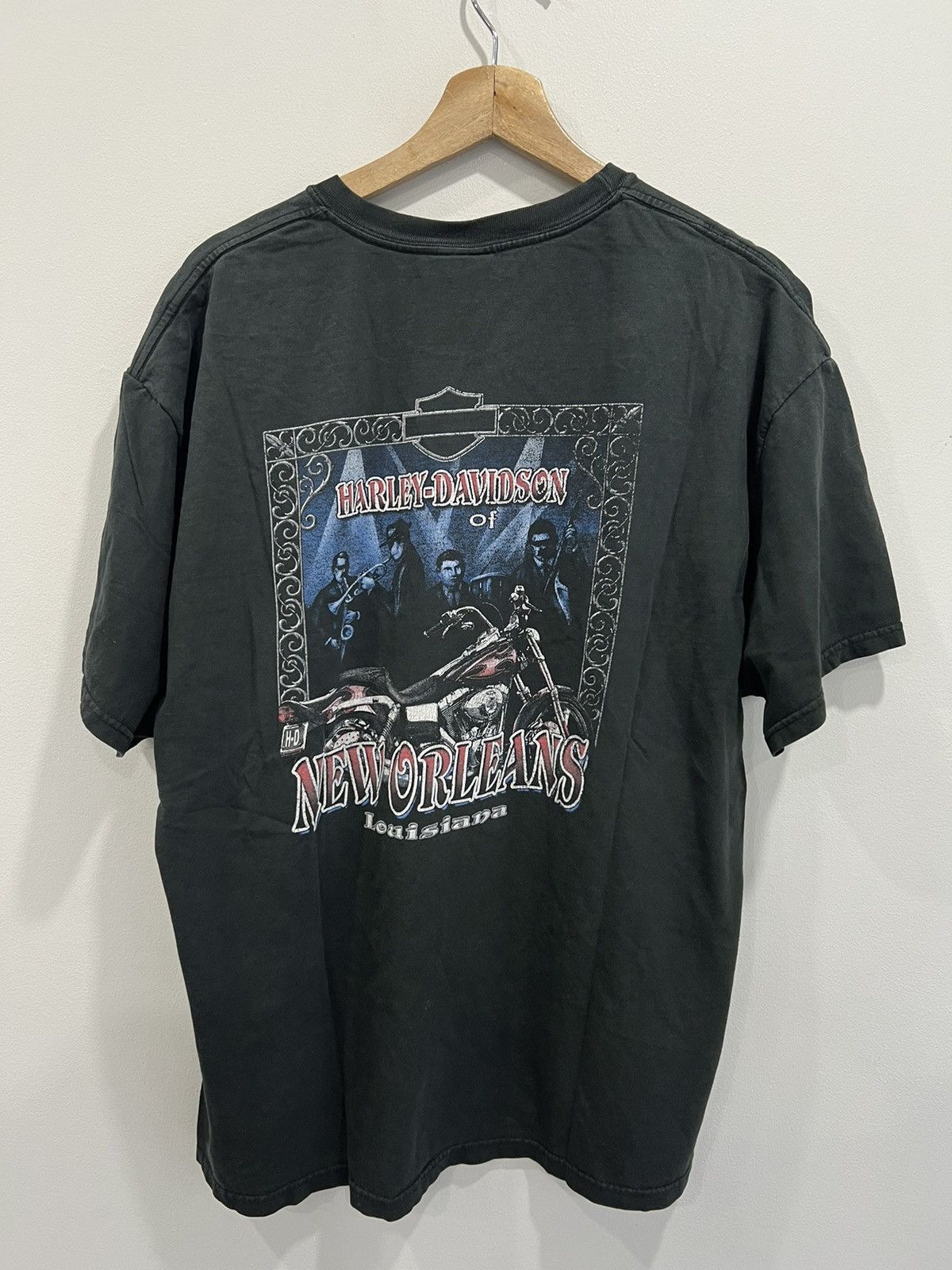 Vintage Vintage Harley Davidson Shirt band Size US XL / EU 56 / 4 - 2 Thumbnail