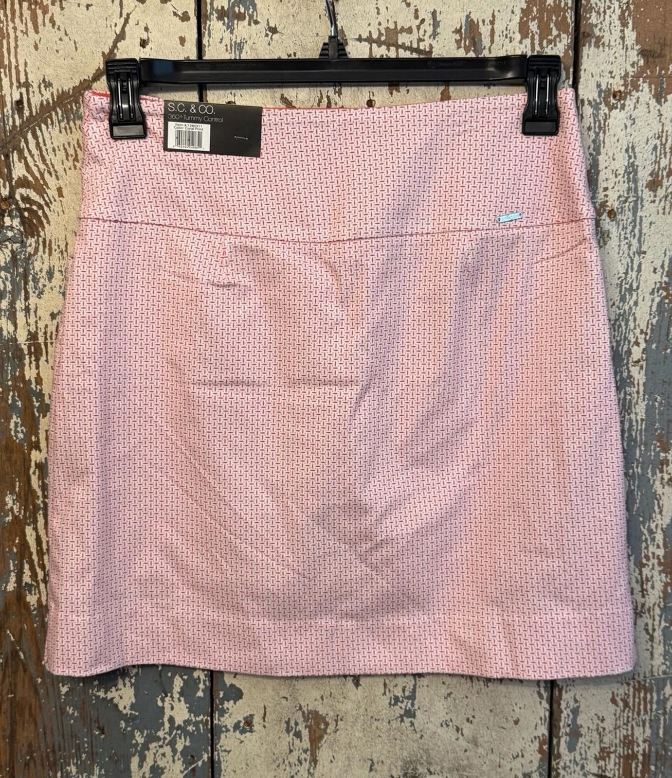 Designer S.C. & Co. Skort Sz S NWT Stretch Coral PrintTummy Control Size 28" / US 6 / IT 42 - 3 Thumbnail