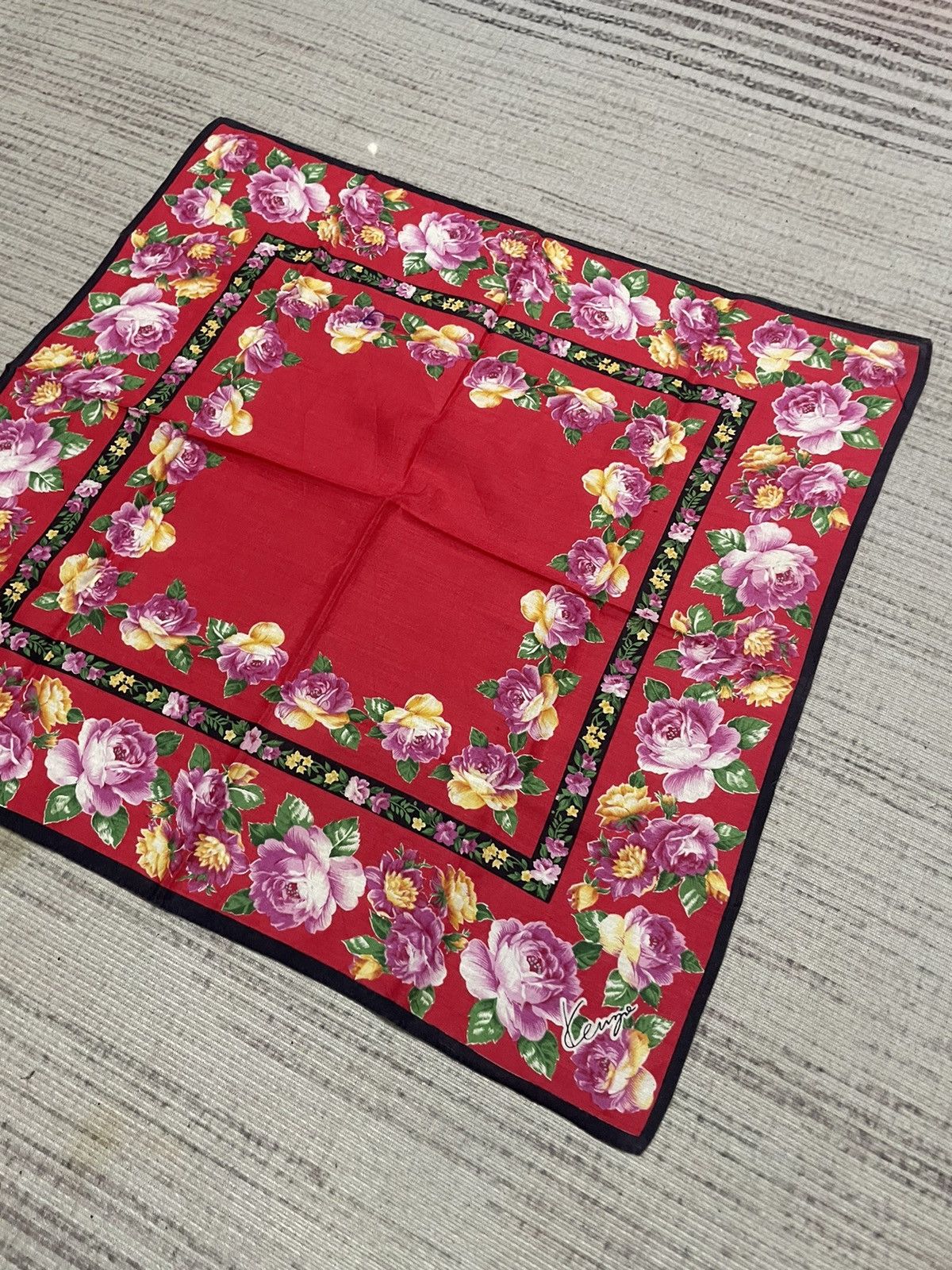 Kenzo Vintage Kenzo handkerchief bandana pocket square Size ONE SIZE - 2 Thumbnail