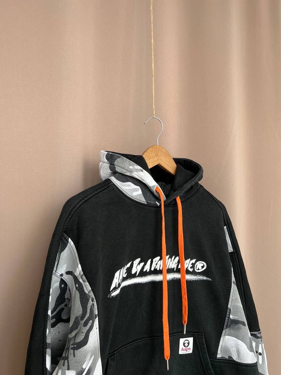 Aape Aape By A Bathing Ape Logo-Print Drawstring Hoodie Size M Size US M / EU 48-50 / 2 - 3 Thumbnail