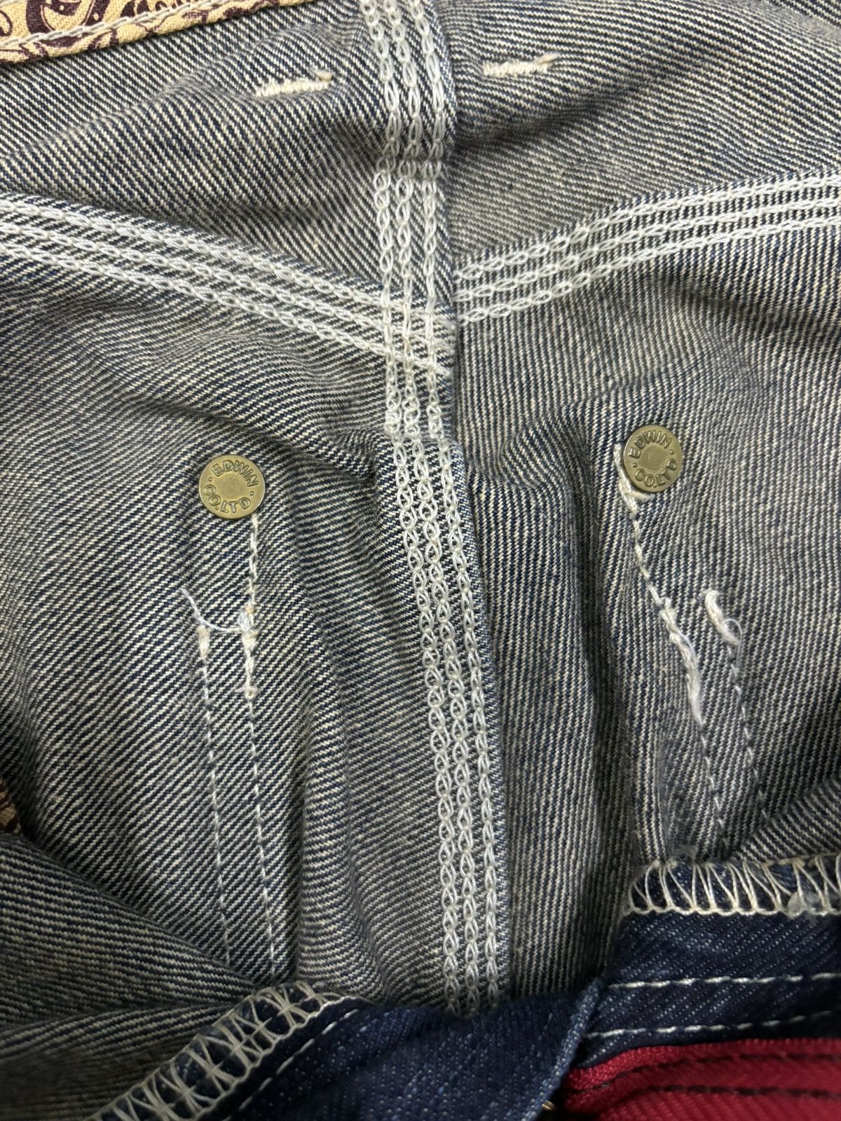 Edwin Y2K Edwin 503 BlueTrip Paint Splatter Baggy Distressed Jeans Size US 30 / EU 46 - 22 Thumbnail