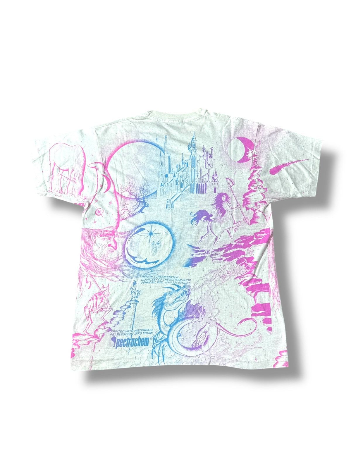Magical Design × Vintage *RARE* 90w VINTAGE MYTHICAL FANTASY WIZARDS MAGIC AOP TEE Size US XL / EU 56 / 4 - 11 Thumbnail