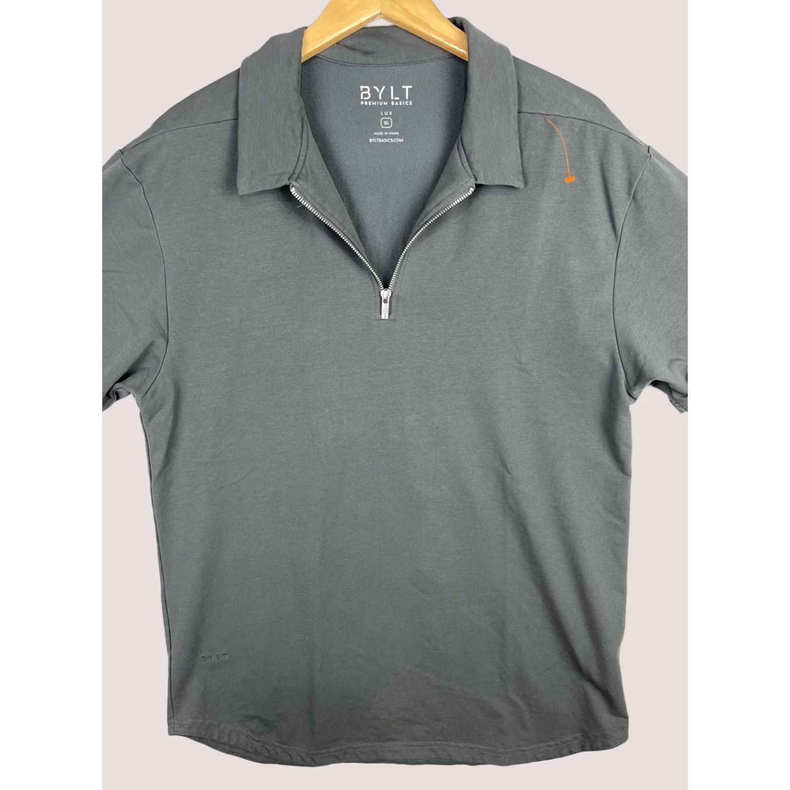 Vintage BYLT Polo Shirt Mens XL Gray 1/4 Zip Short Sleeve Sports Classic Logo Modern Outdoor Preppy Size US XL / EU 56 / 4 - 1 Thumbnail