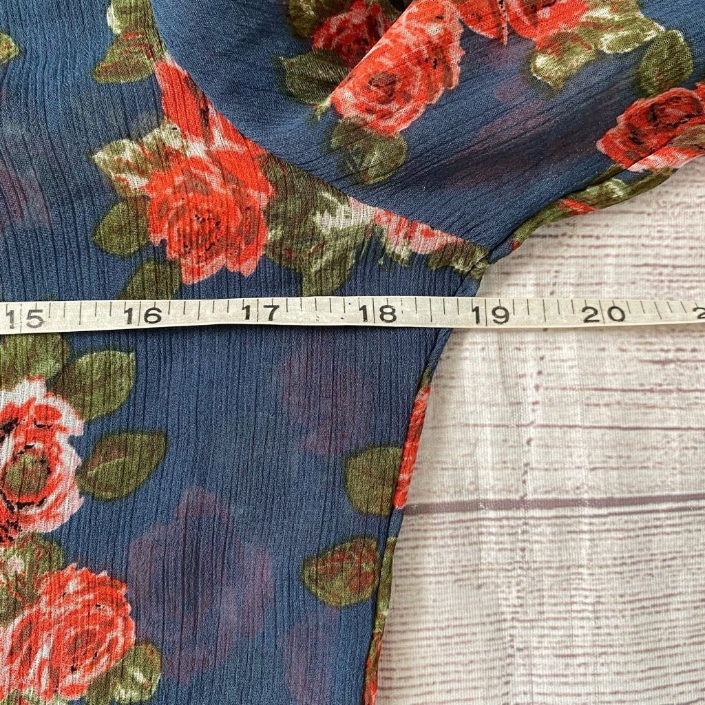 Other Bobbie Brooks women S semi sheer 3/4 sleeve floral print blo Size S / US 4 / IT 40 - 8 Thumbnail