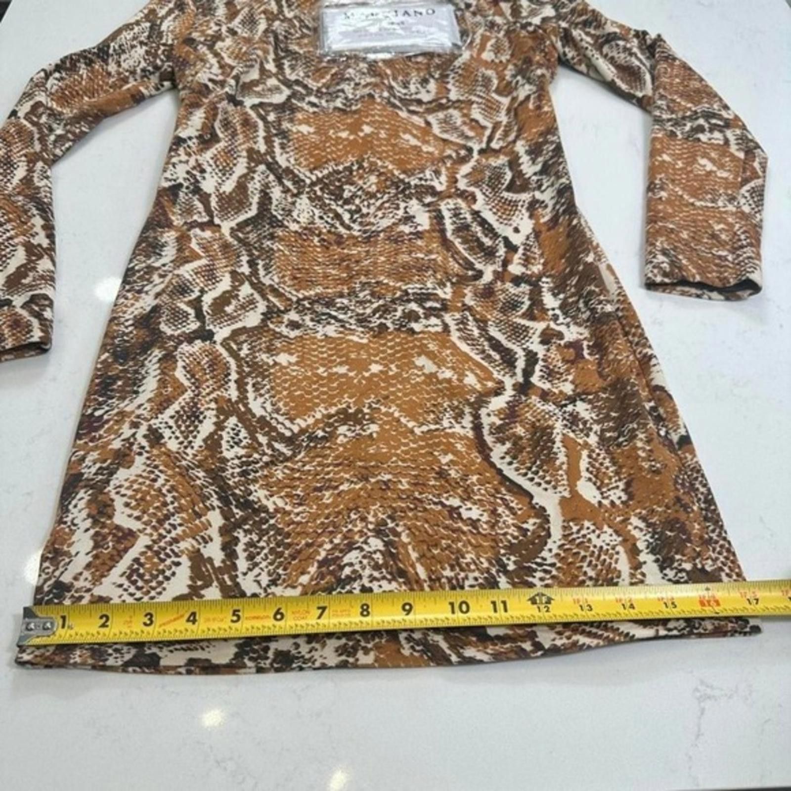 Georges Marciano NWOT Marciano Dress Women US 6 Hudson Tan Brown Snakeskin Size M / US 6-8 / IT 42-44 - 5 Thumbnail
