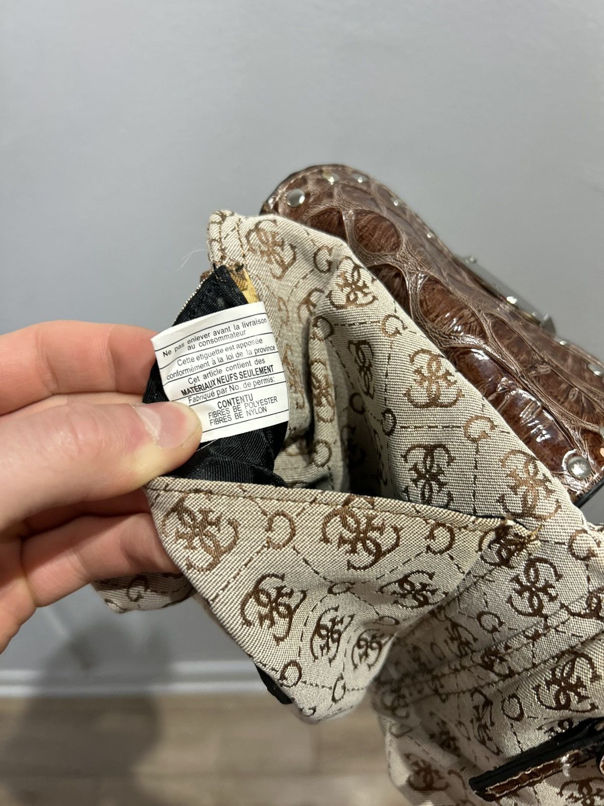 Guess Y2K Vintage Crocodile Monogram Logo Bag Size ONE SIZE - 9 Thumbnail