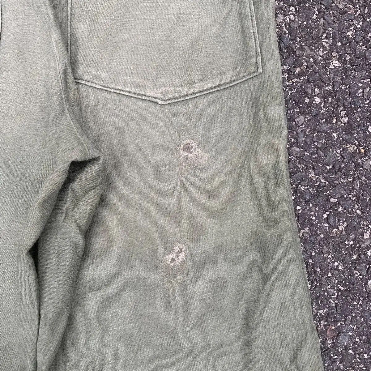 Army Of Me VINTAGE ARMY 29x32 CUSTOM EMBROIDERY TROUSERS FATIGUE FADED Size US 29 - 9 Thumbnail