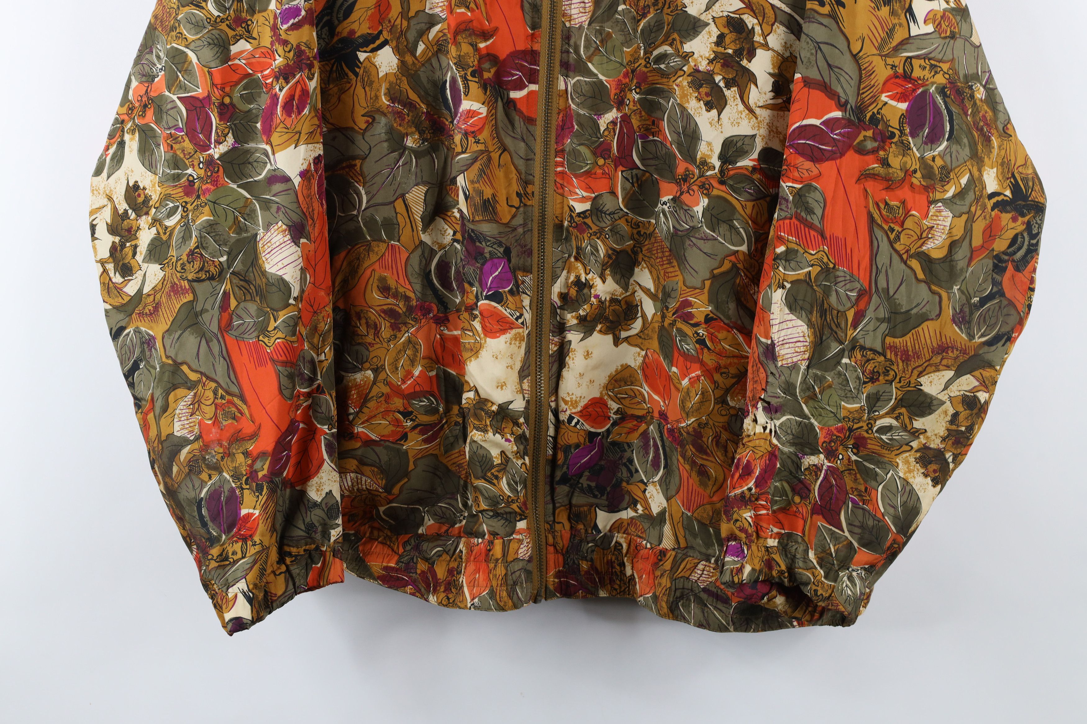 Vintage Vintage 90s Streetwear Flower Full Zip Bomber Jacket Coat Size M / US 6-8 / IT 42-44 - 3 Thumbnail