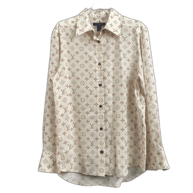 Louis Vuitton LV Printed Long Sleeve Shirt Size 34 | Grailed