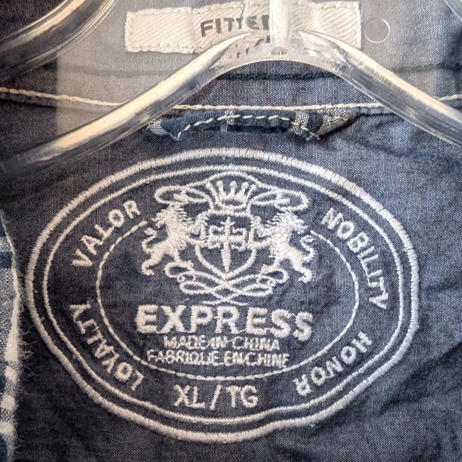 Express VINTAGE Express Short Sleeve Button Up Shirt Navy Blue Plaid Western Snap Mens XL Y2K Size US XL / EU 56 / 4 - 6 Thumbnail