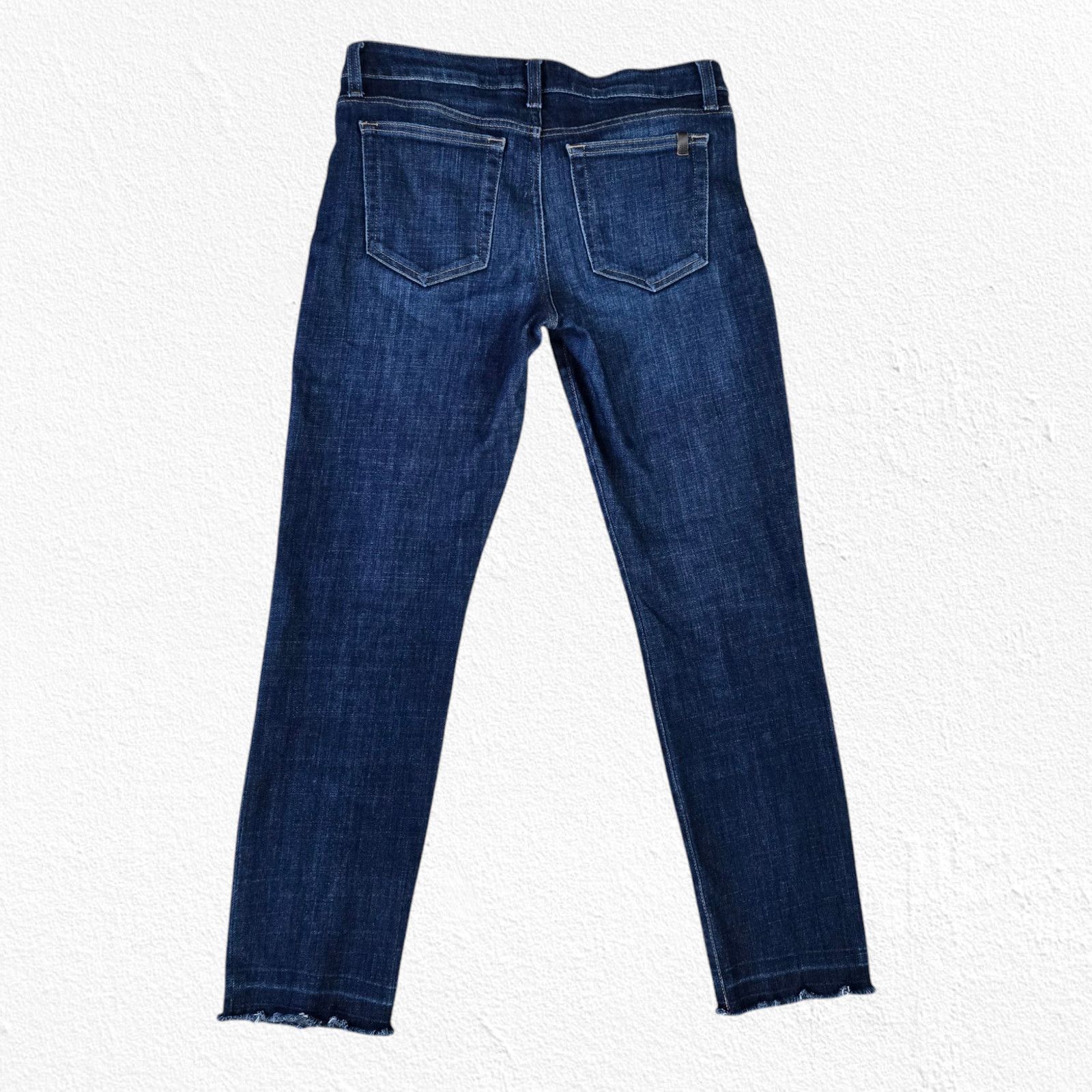 Other Dark Wash Raw Hem Crop Straight Ankle Jeans Size 29 Size 29" - 8 Thumbnail