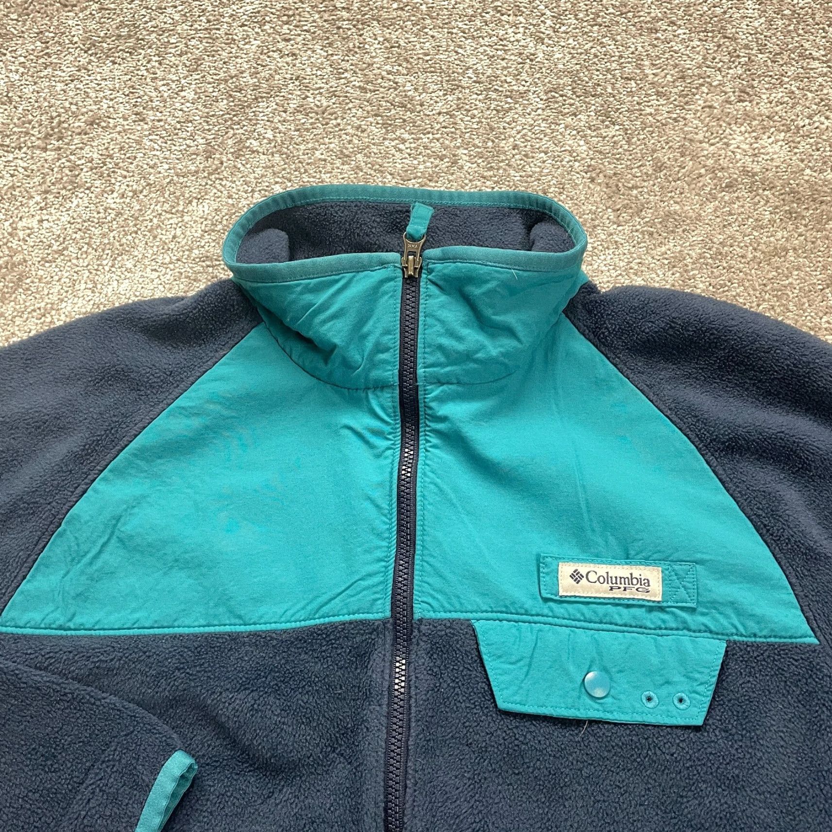 Vintage Columbia PFG Fleece Jacket Mens Medium Blue Full Zip Pockets Outdoor Size US M / EU 48-50 / 2 - 4 Thumbnail