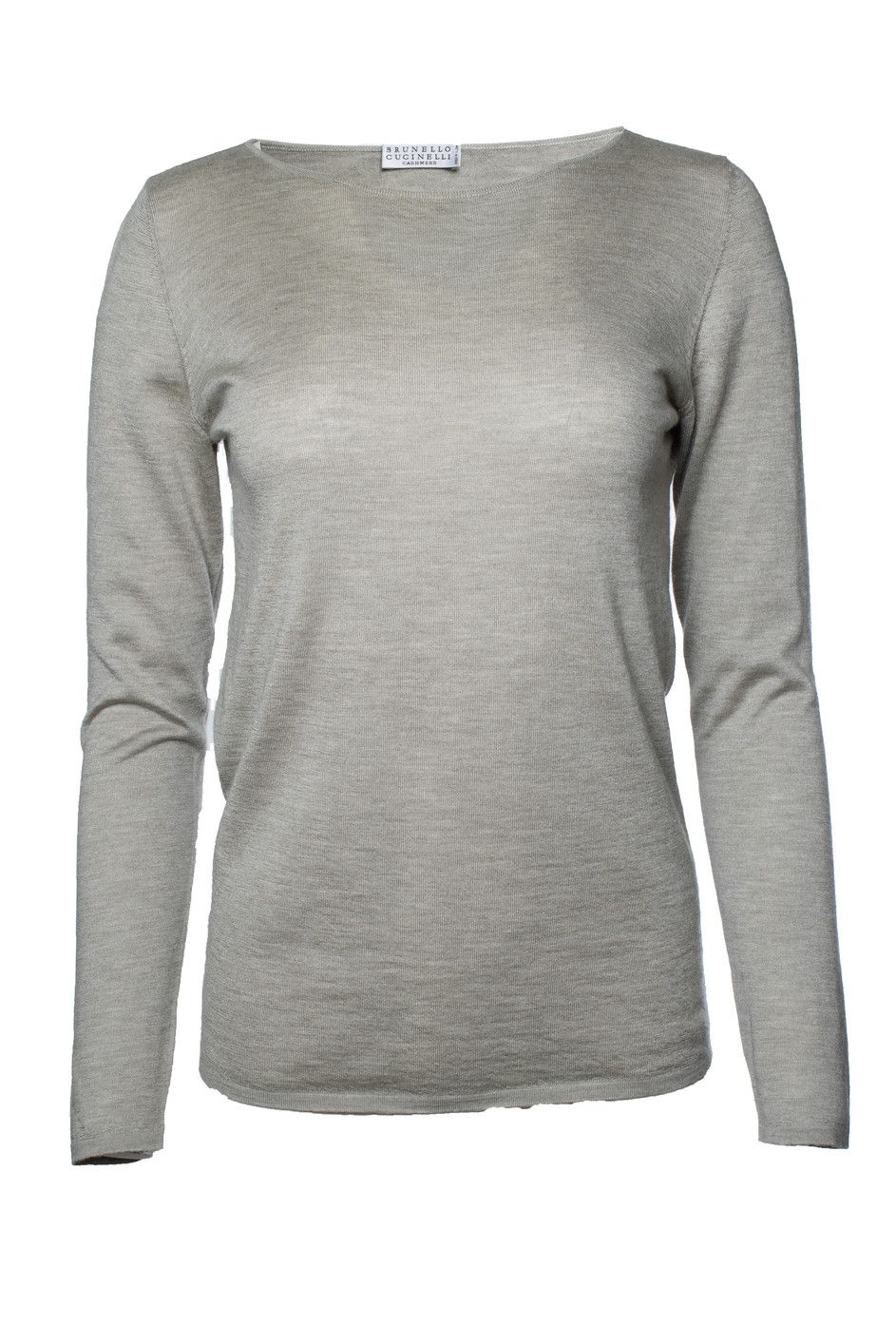 Brunello Cucinelli Brunello cucinelli, knitted cashmere top in grey Size S / US 4 / IT 40 - 1 Thumbnail