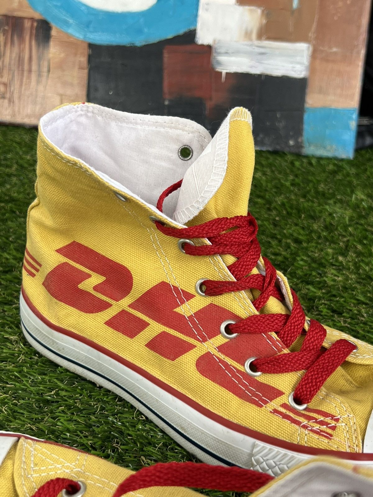 DHL Y2k Dhl Converse Sneakers Shoes Printed Y2k Hype Streetwear Size US 6 / EU 39 - 6 Thumbnail