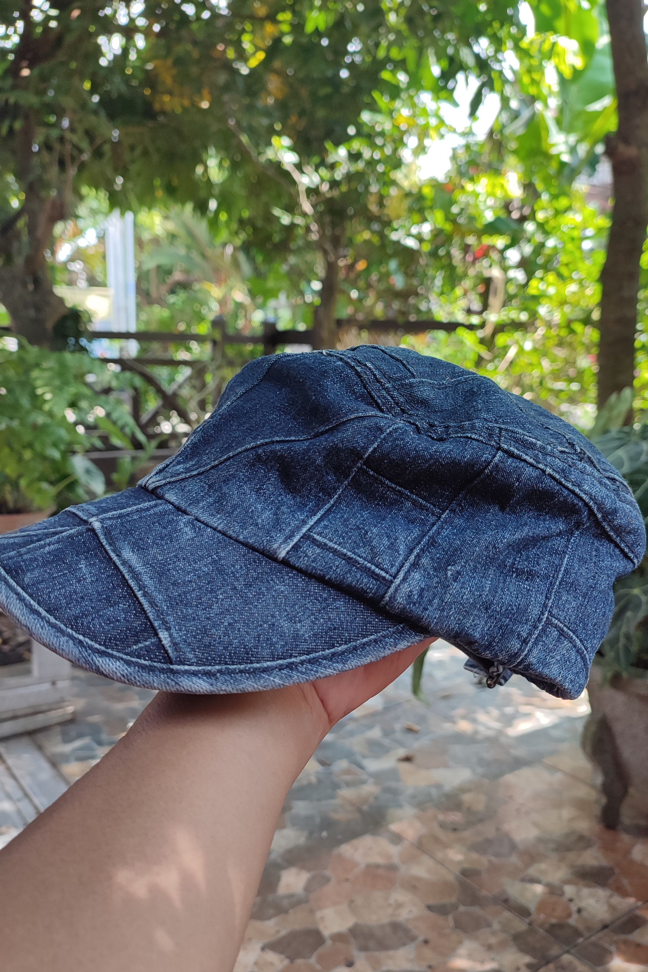 Japanese Brand × Vintage Grace Hats Denim Patchwork - adjustable strap Size ONE SIZE - 2 Thumbnail