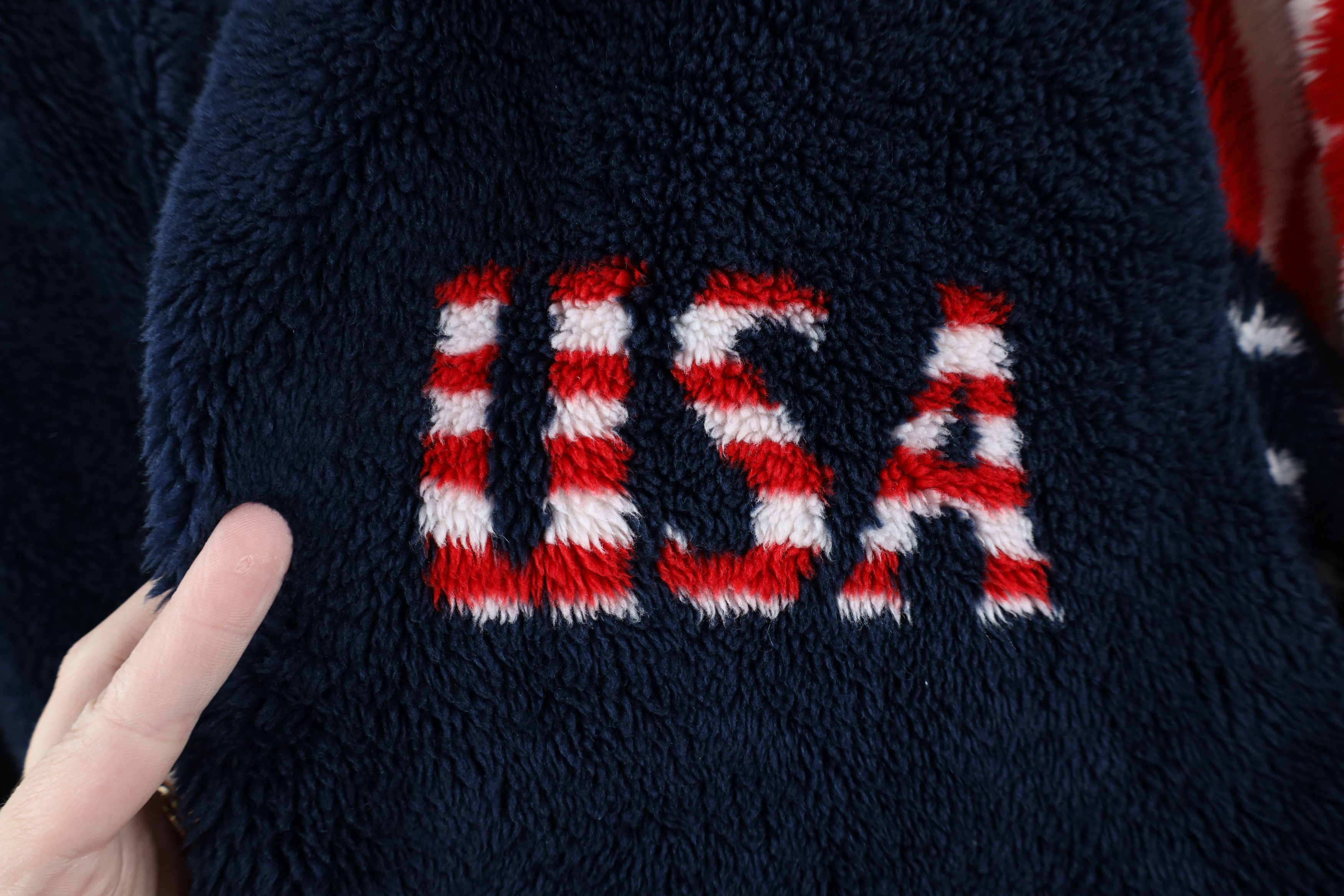Vintage Vintage 90s Streetwear Flag All Over Print Fleece Jacket USA Size US M / EU 48-50 / 2 - 4 Thumbnail