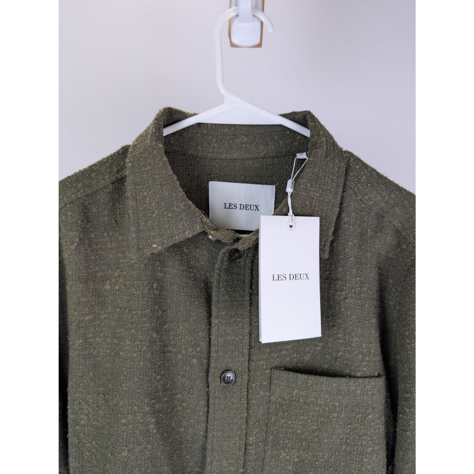 Les Deux o1rshd1 CC20 Kent Corduroy Shirt in Rosin Green Size US M / EU 48-50 / 2 - 7 Thumbnail
