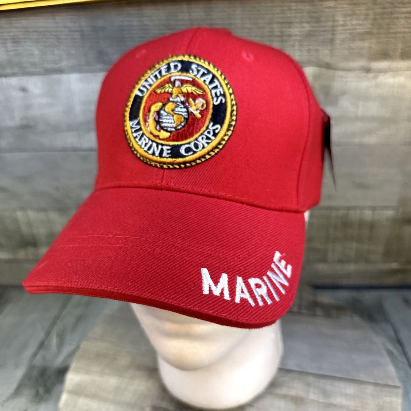 Vintage VINTAGE USMC Hat Red Embroidered Adjustable Cap New Size ONE SIZE - 2 Thumbnail