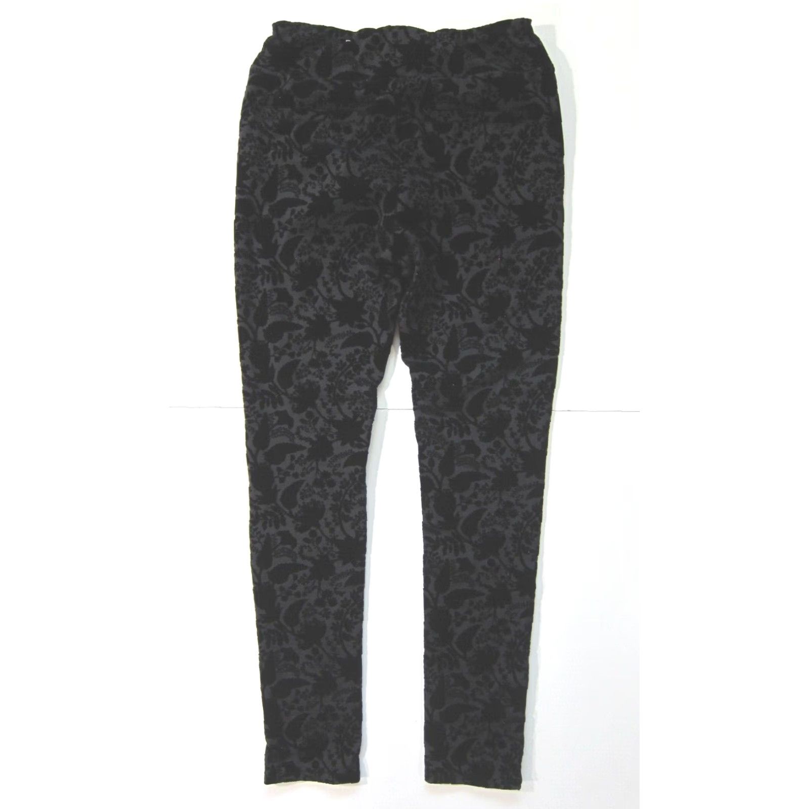 Soft Surroundings Soft Surroundings Black Velvet Stretch Floral Zip Pocket Skinny Pant Women XS Shirt? Size 26" / US 2 / IT 38 - 2 Thumbnail