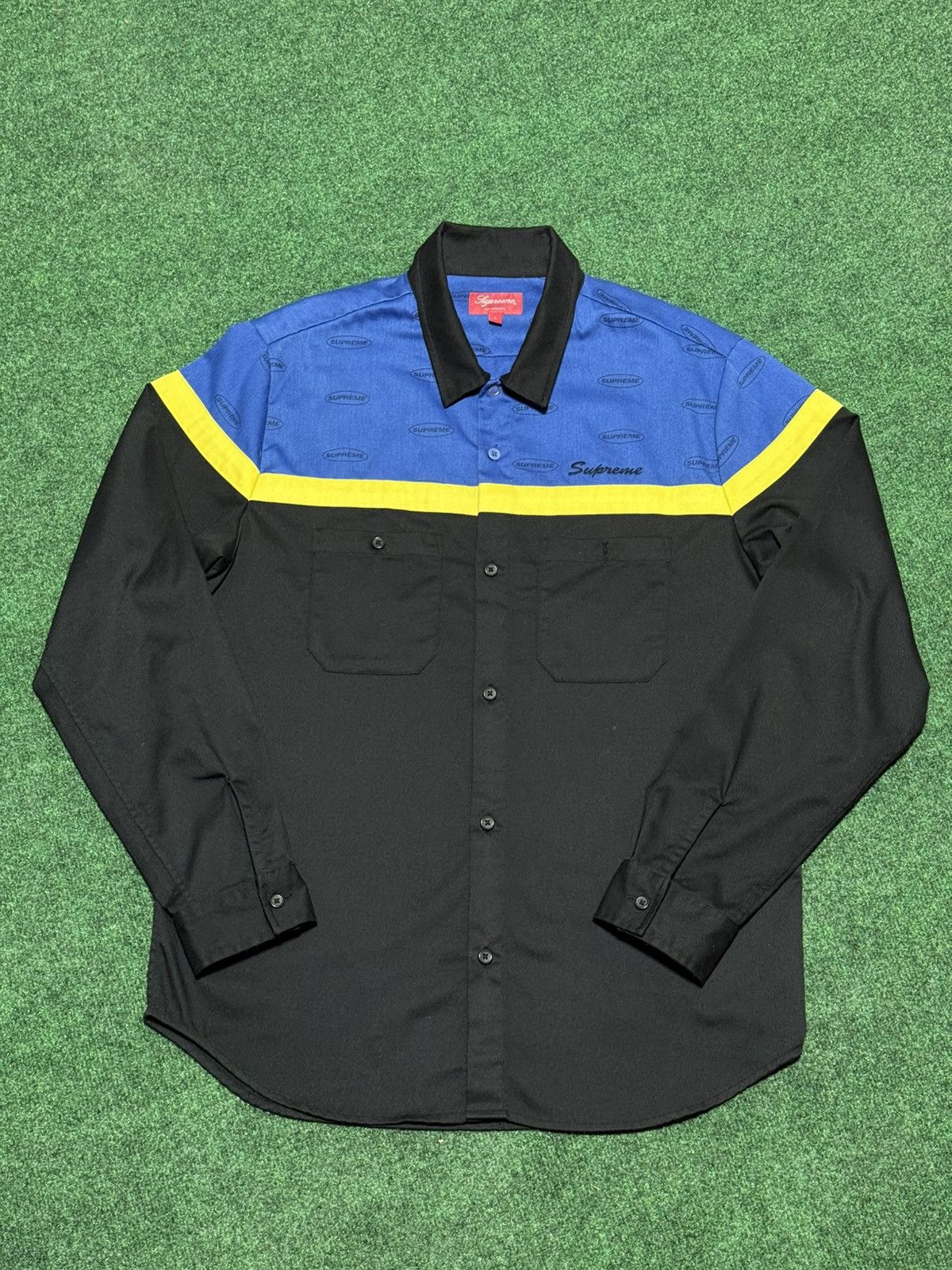 Supreme 2017 Supreme Color Blocked Work Shirt Size US L / EU 52-54 / 3 - 1 Thumbnail