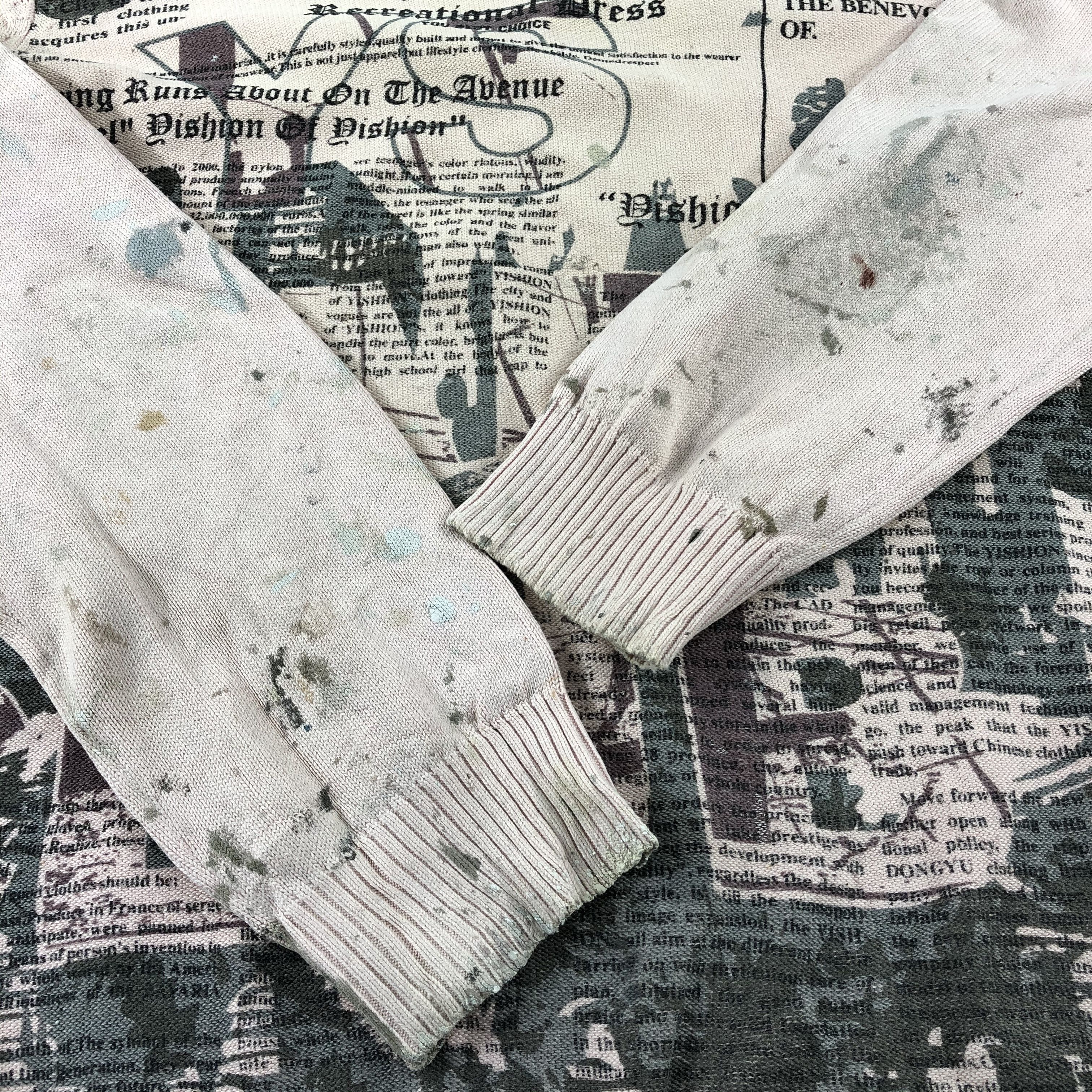 Japanese Brand Vintage Yishion Thrashed Faded Sweatshirt F213 Size US L / EU 52-54 / 3 - 3 Thumbnail