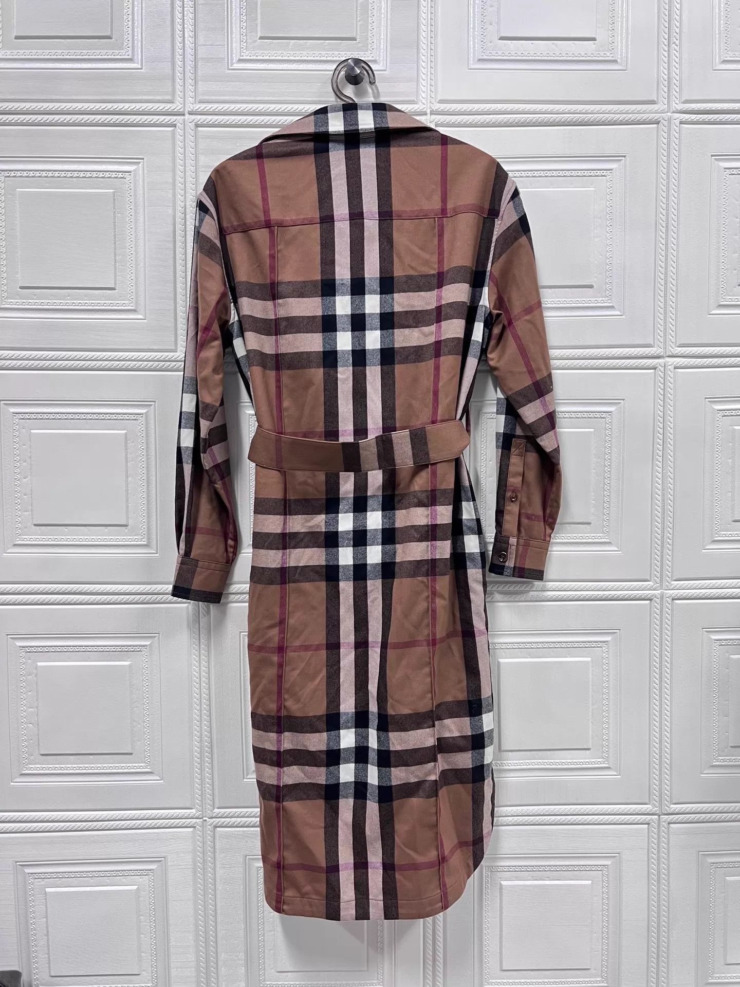 Burberry Burberry Check Wool Belted Longsleeve Shirt Dress 34 Size XXS / US 00 / IT 34 - 2 Thumbnail