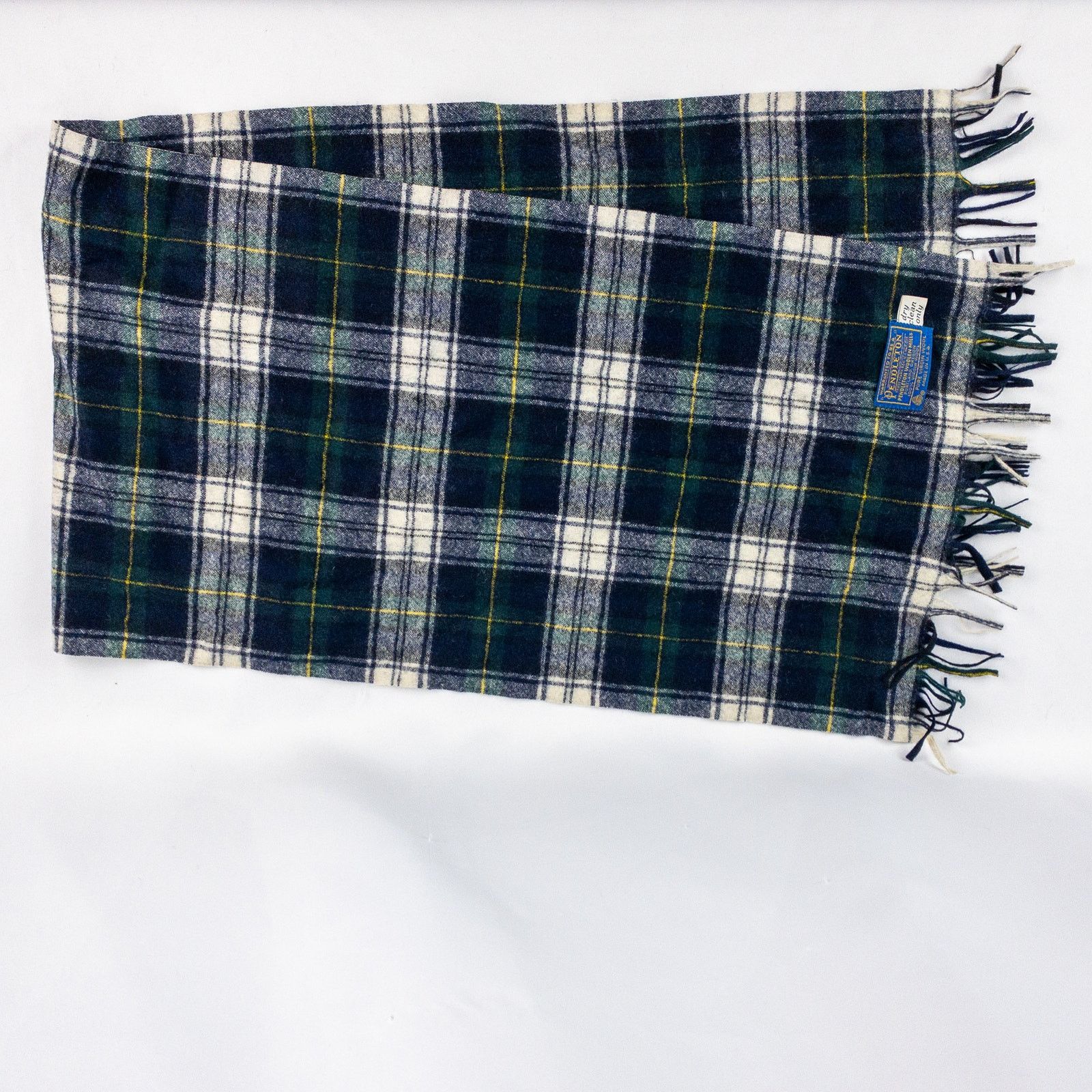 Pendleton Pendleton Vintage Blue White Plaid Scarf Unisex One Size Size ONE SIZE - 10 Thumbnail