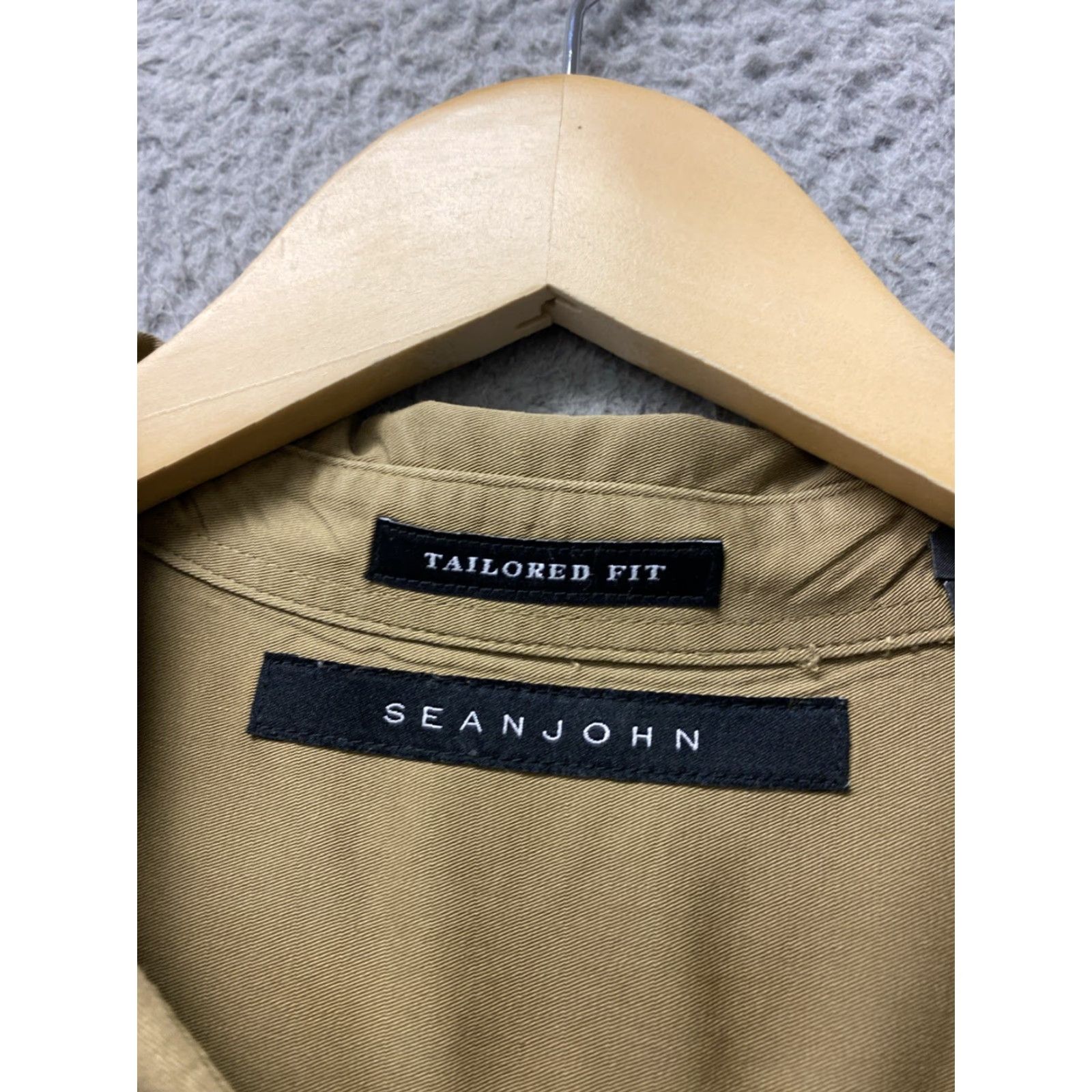 Sean John Sean John Button-Front Shirt Military Bronze Solid / 4XL/ Khaki Bronze / Men / Shirt / 4XL / Khaki Bronze / Button-Up / Slim Fit / Casual Men’s Shirt Size US XXL / EU 58 / 5 - 4 Thumbnail