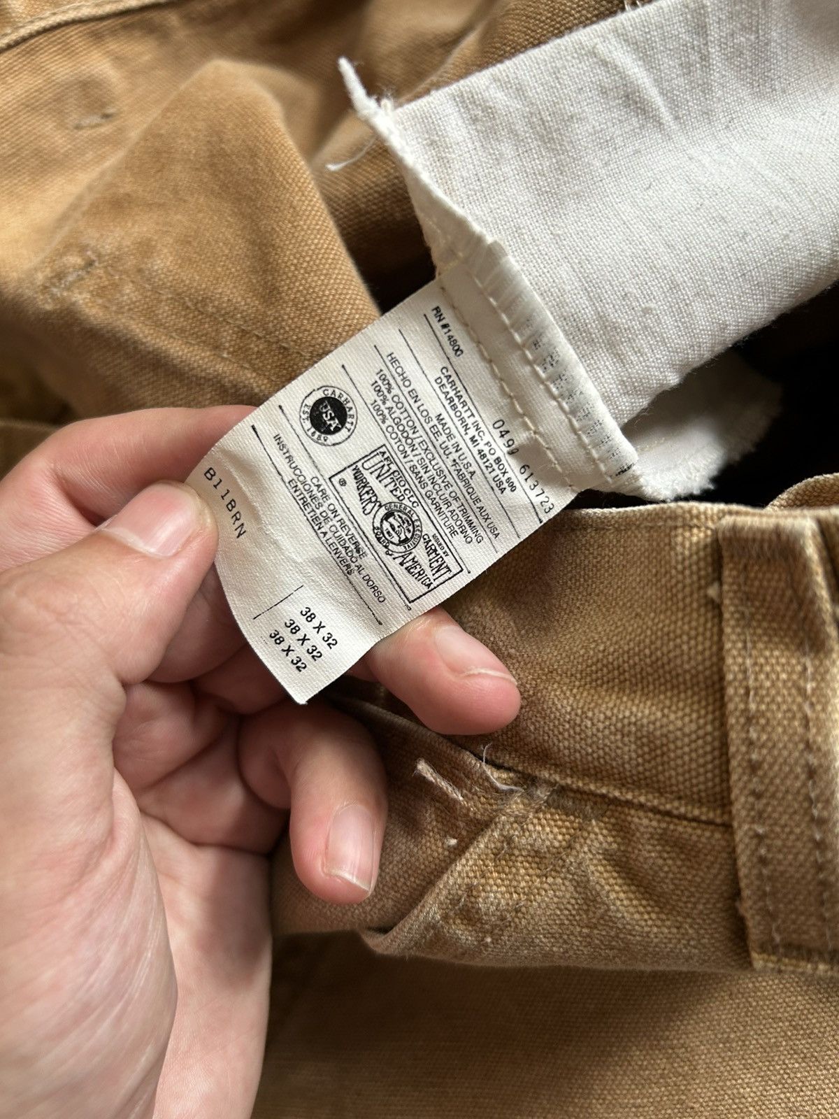 Carhartt Vintage 90s Carhartt Work Pants Brown 38x32 USA Made Size US 38 / EU 54 - 11 Thumbnail